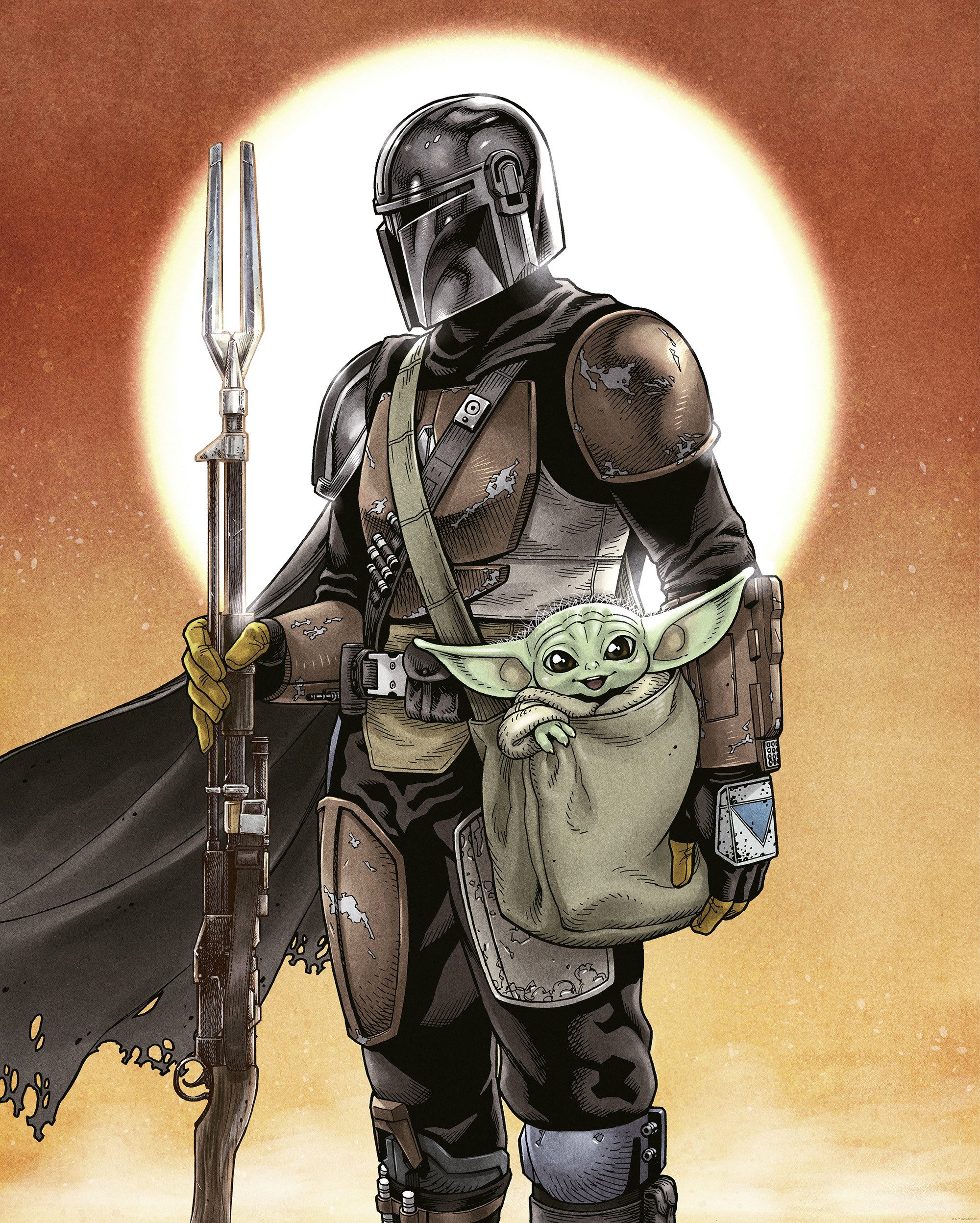 Komar Kinderbehang Star Wars The Mandalorian and Grogu (1 stuk)