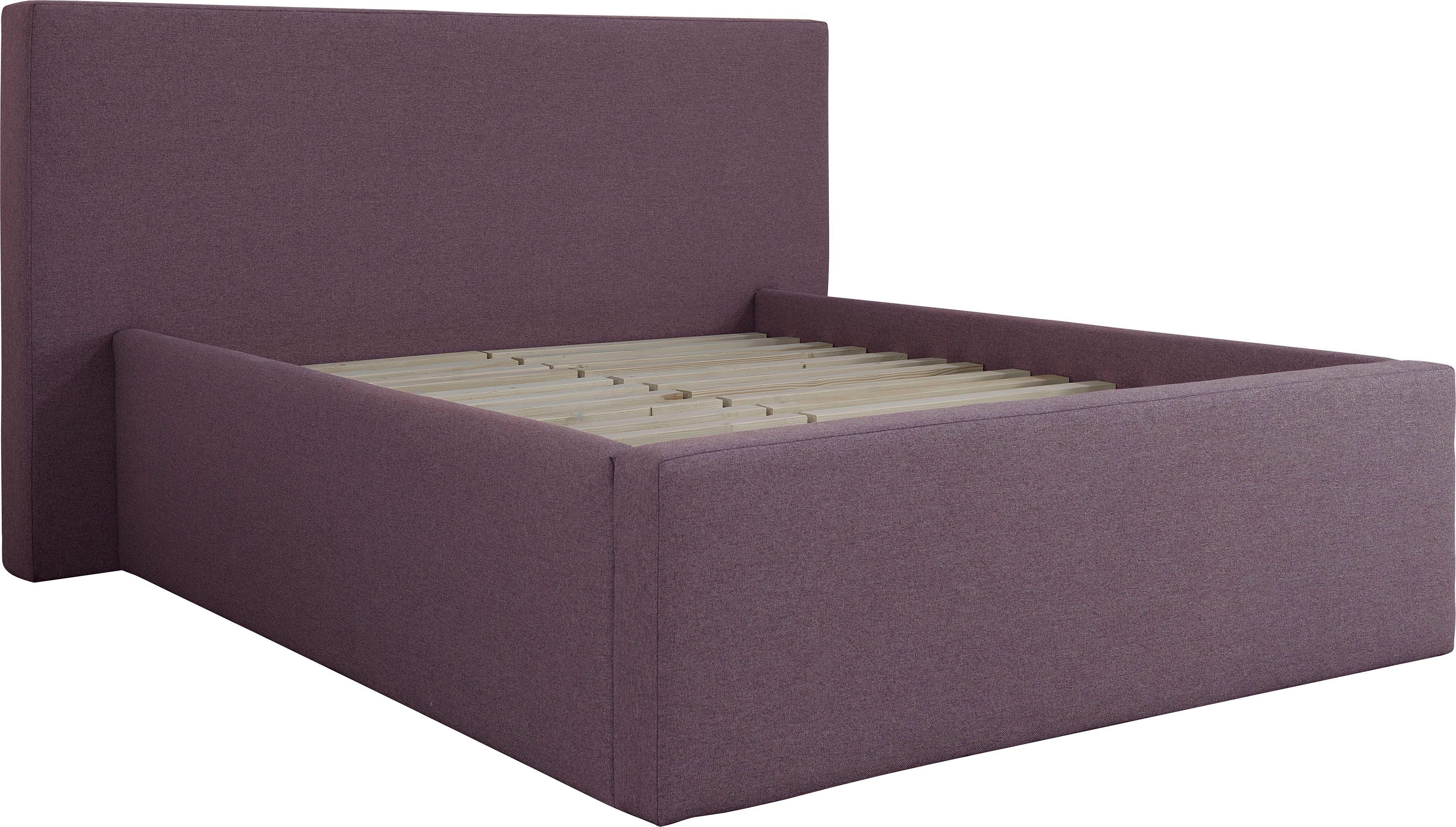 INOSIGN Gestoffeerd bed DALINA rechtlijnig hoofdbord, in 5 breedten, ook in 220 cm lengte