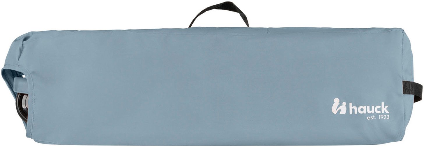 Hauck Baby-campingbed Sleep N Play Go Plus, Dusty Blue met geïntegreerde wielen, voorinstap
