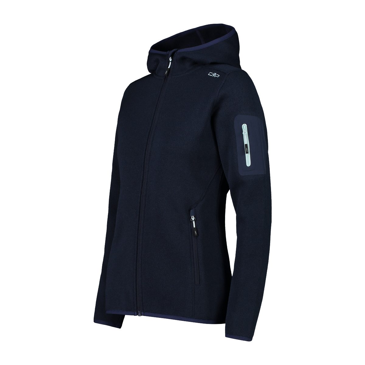 CMP Gebreid fleecejack KNITTED MELANGE HOODY WOMAN HOODY (1 stuk)