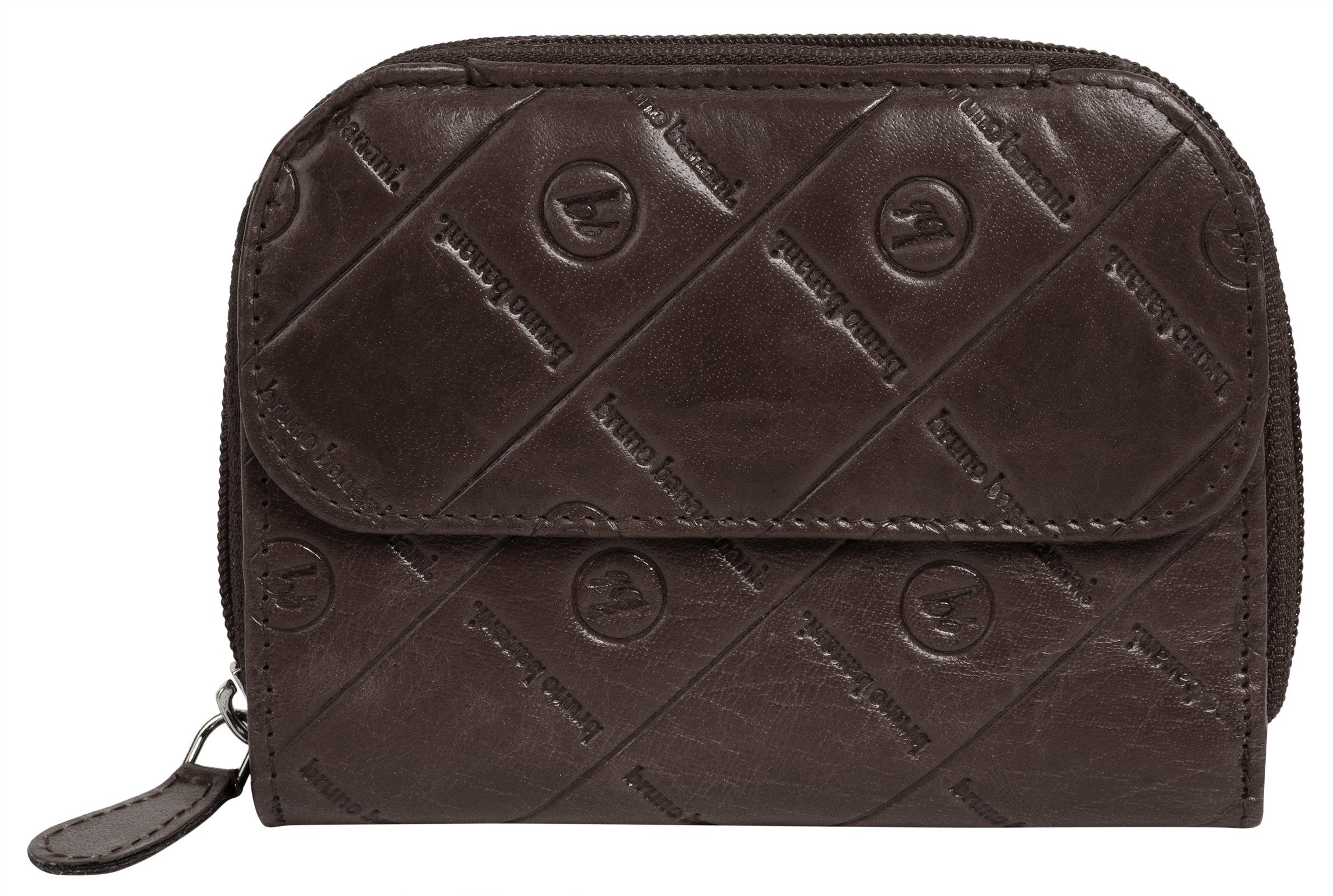 Bruno Banani Portemonnee echt leder unisex portemonnees maat 11 cm bruin