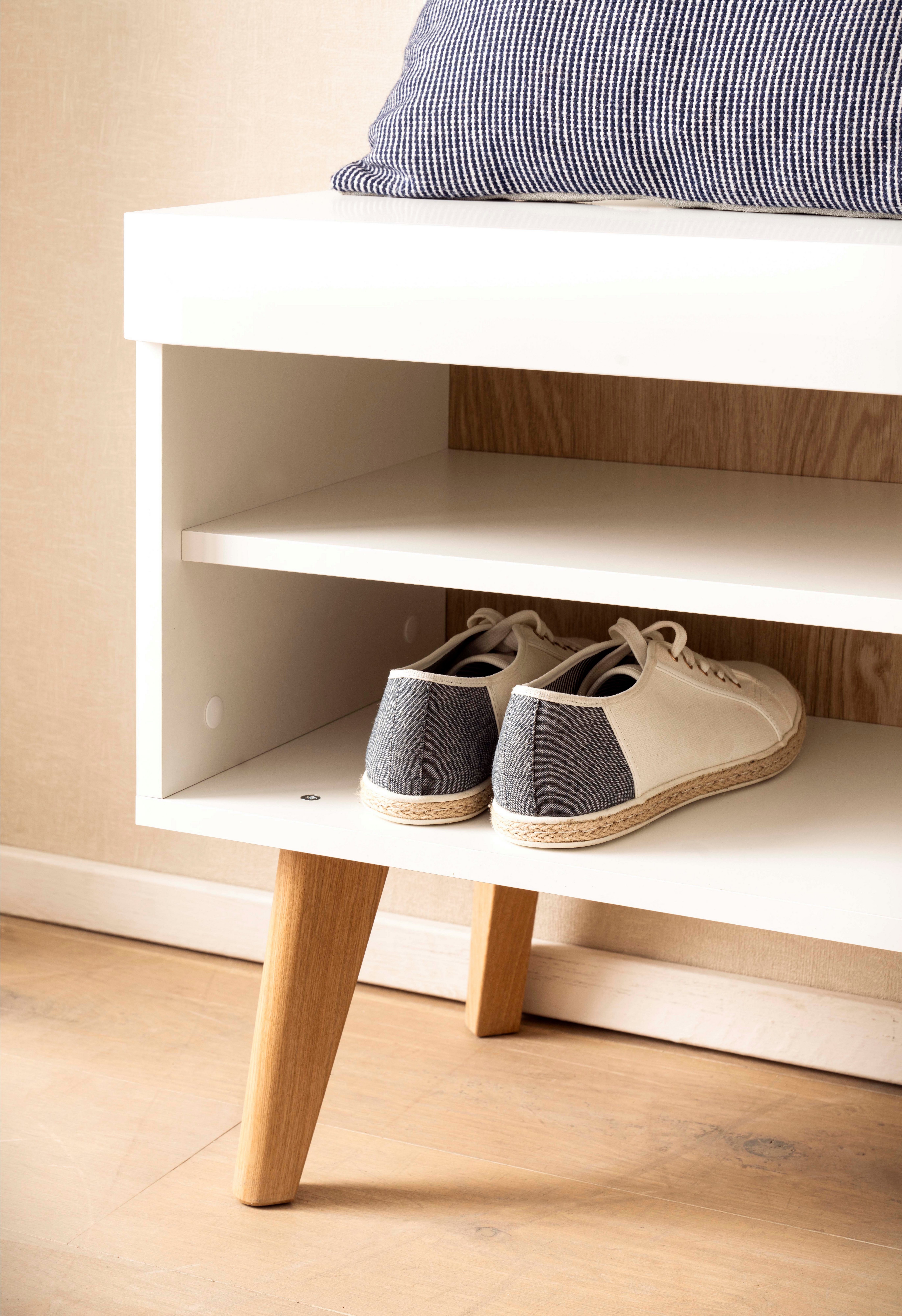 Home affaire Halmeubelset Torge, kapstok met opbergruimte, garderobekast in Scandic design bevat sideboard, garderobe met spiegel en wandplank, in twee kleuren (set, 3-delig)