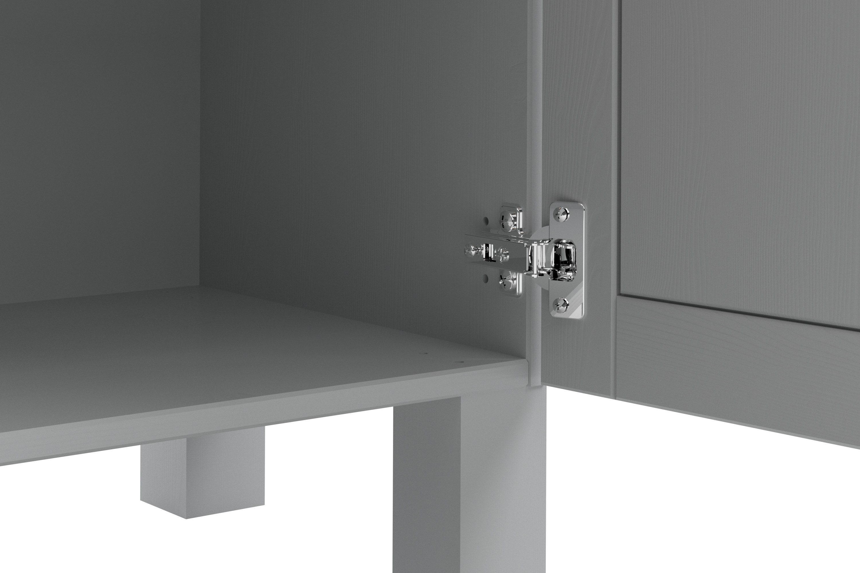Home affaire Sidetable Alby2 Met 2 deuren, 2 lades en metalen grepen, breedte 85 cm