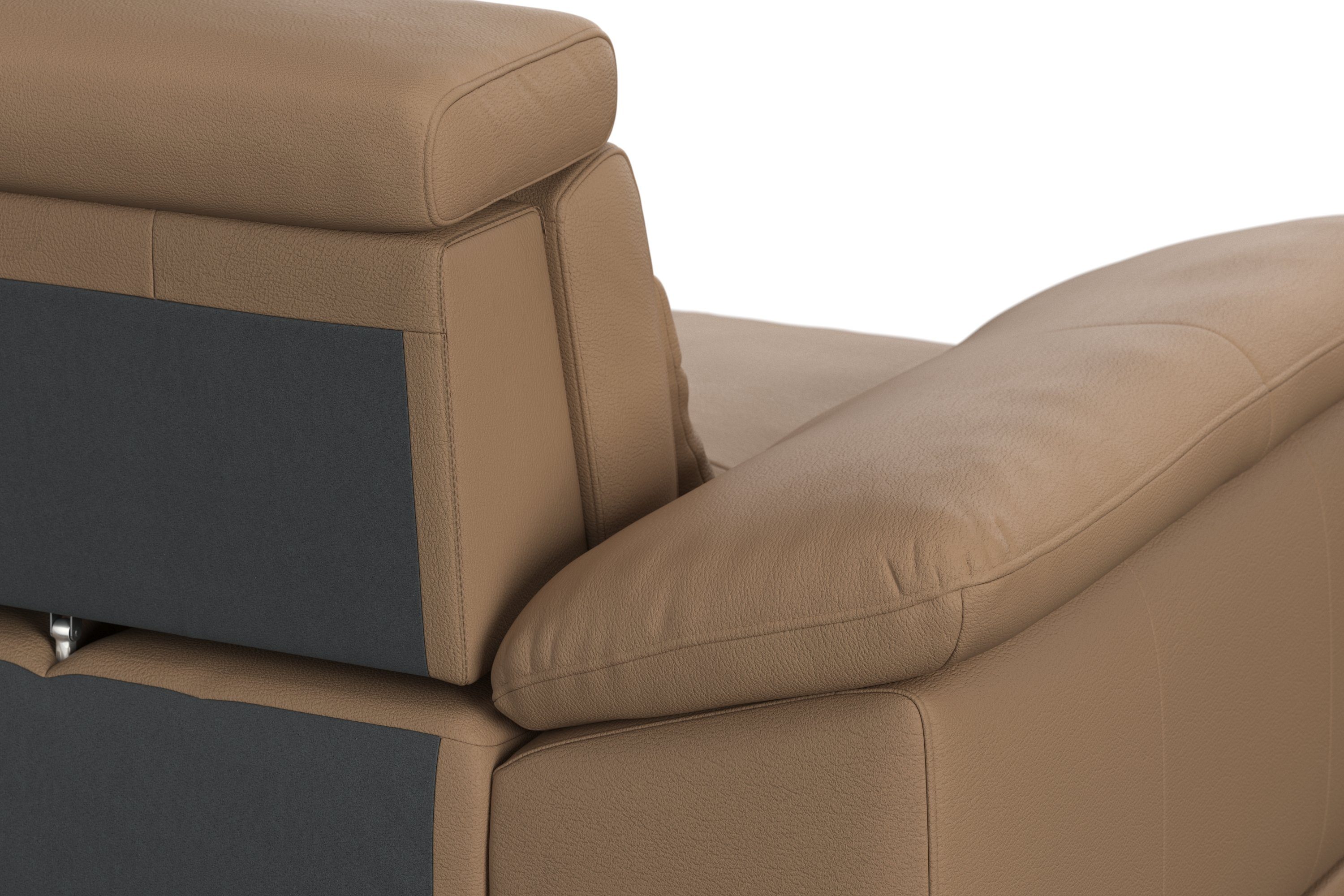 sit&more Hoekbank Cabrio L-vorm, met zitdiepteverstelling, arm- en hoofdsteunverstelling