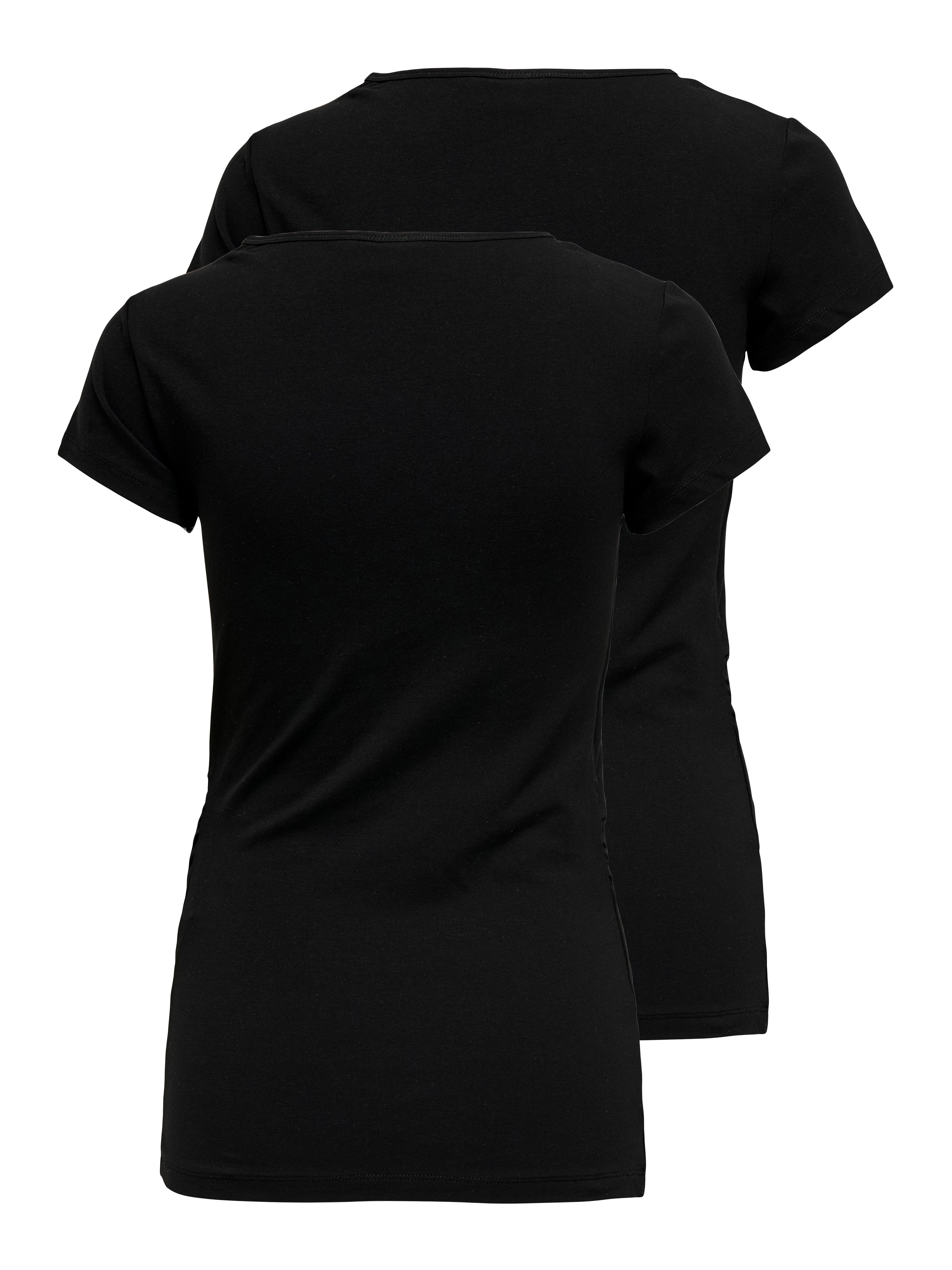 ONLY MATERNITY Zwangerschapsshirt OLMLOVELY S/S ONECK TOP 2PACK JRS NOOS (set, 2-delig)
