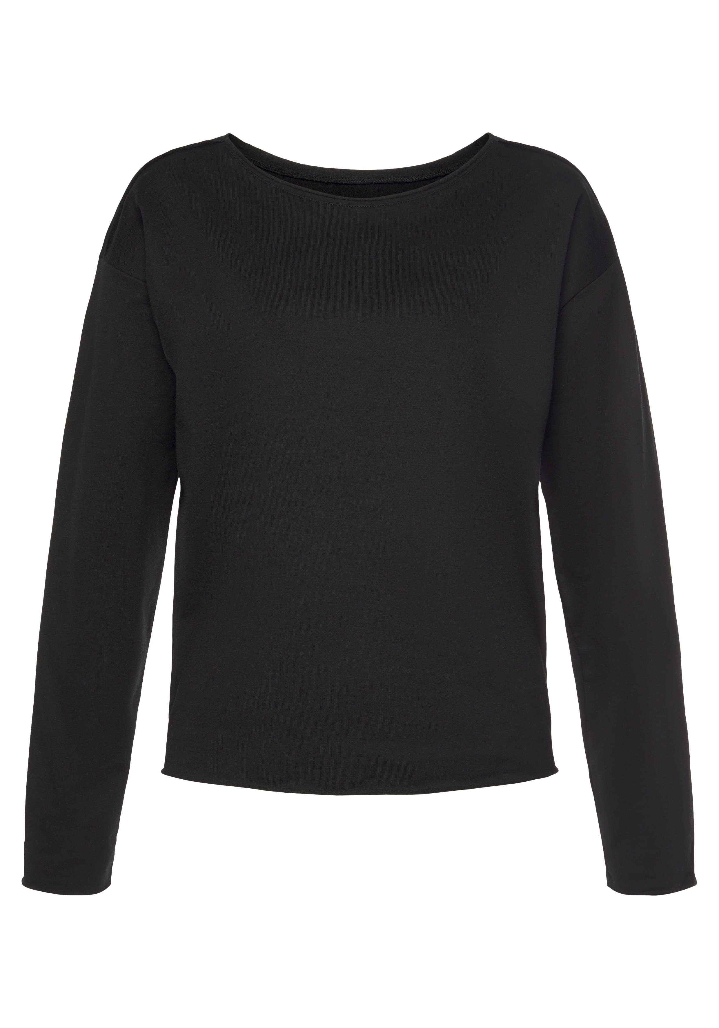 Lascana Sweatshirt / Shirt met lange mouwen Langarmshirt in losse pasvorm, loungewear