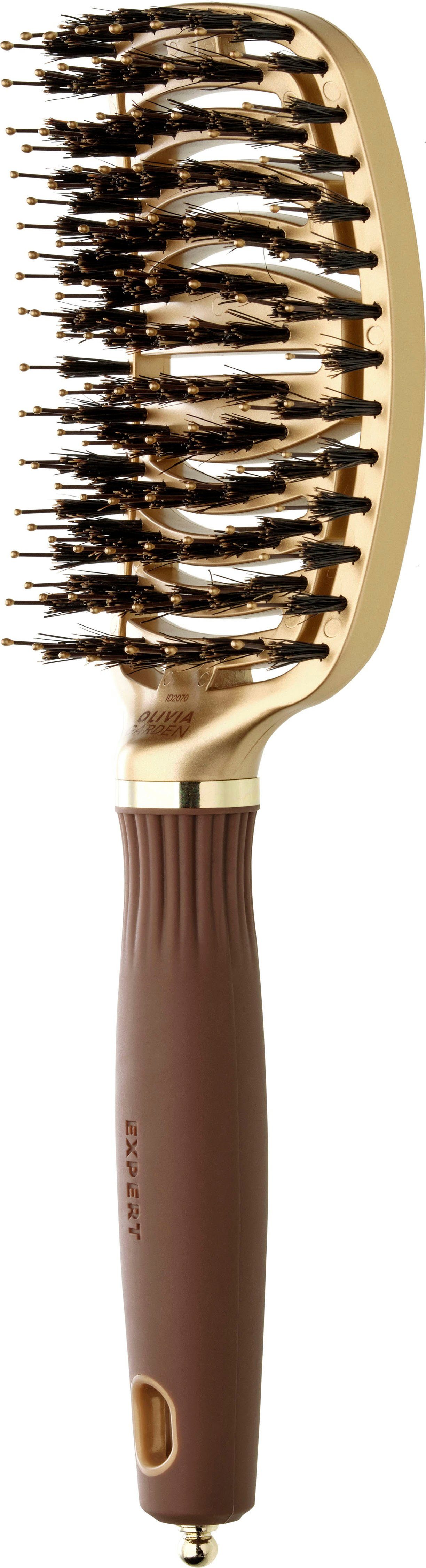OLIVIA GARDEN Haarborstel EXPERT CARE FLEX Boar&Nylon Bristles Gold&Brown
