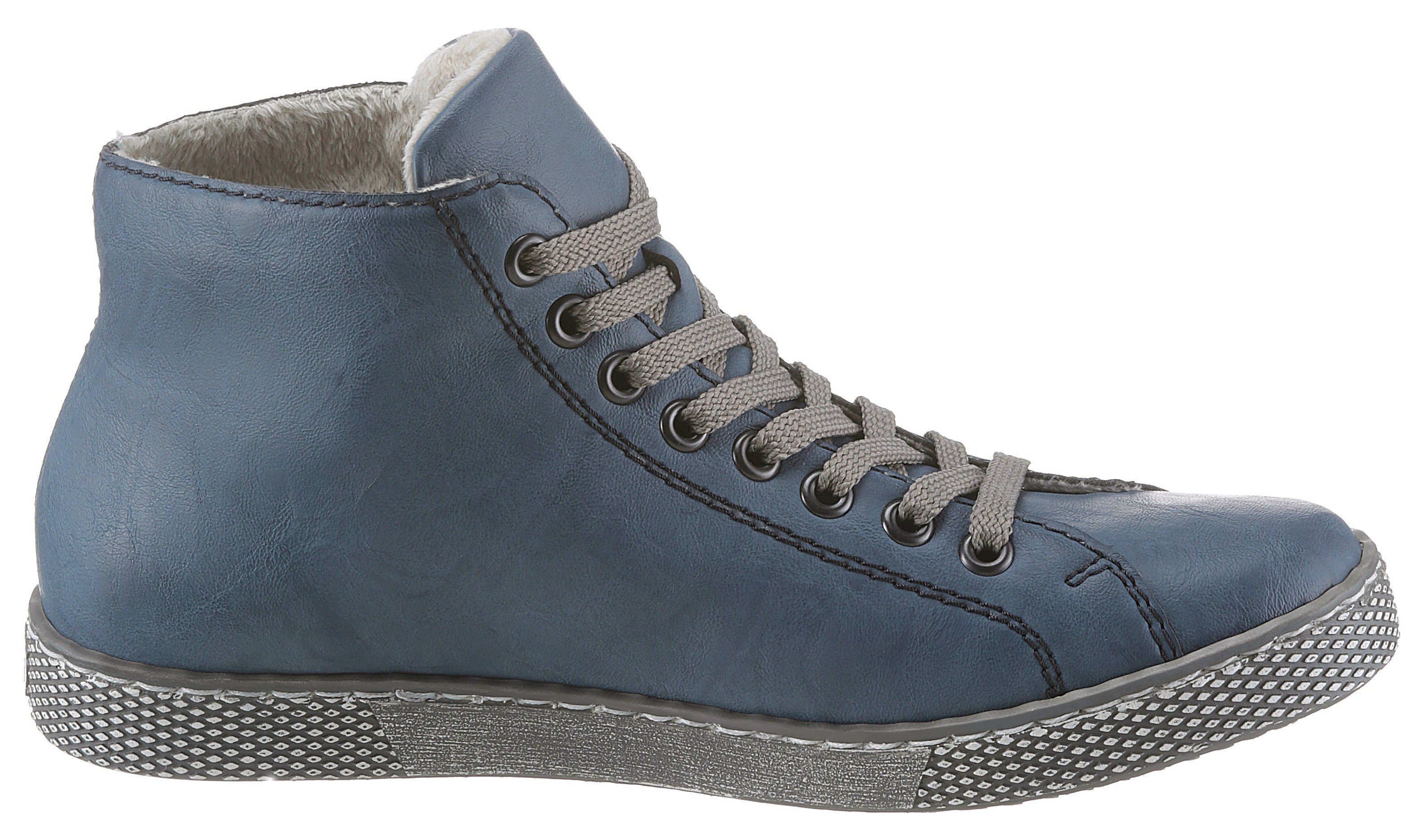 Rieker Hoge veterschoenen veterschoen, laarzen met rits aan de buitenkant