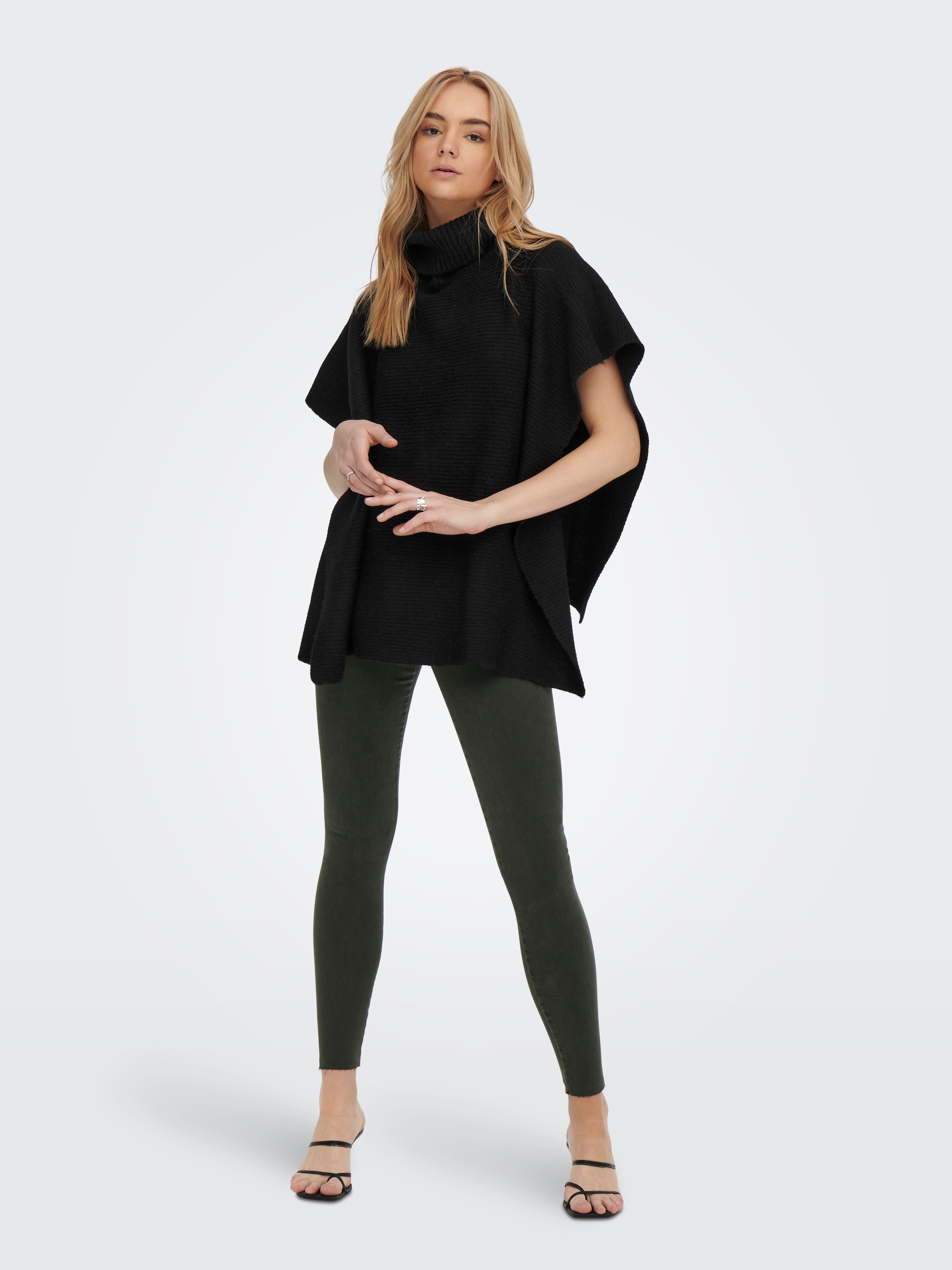 Only Gebreide poncho ONLLOVISA LIFE KNIT PONCHO ACC