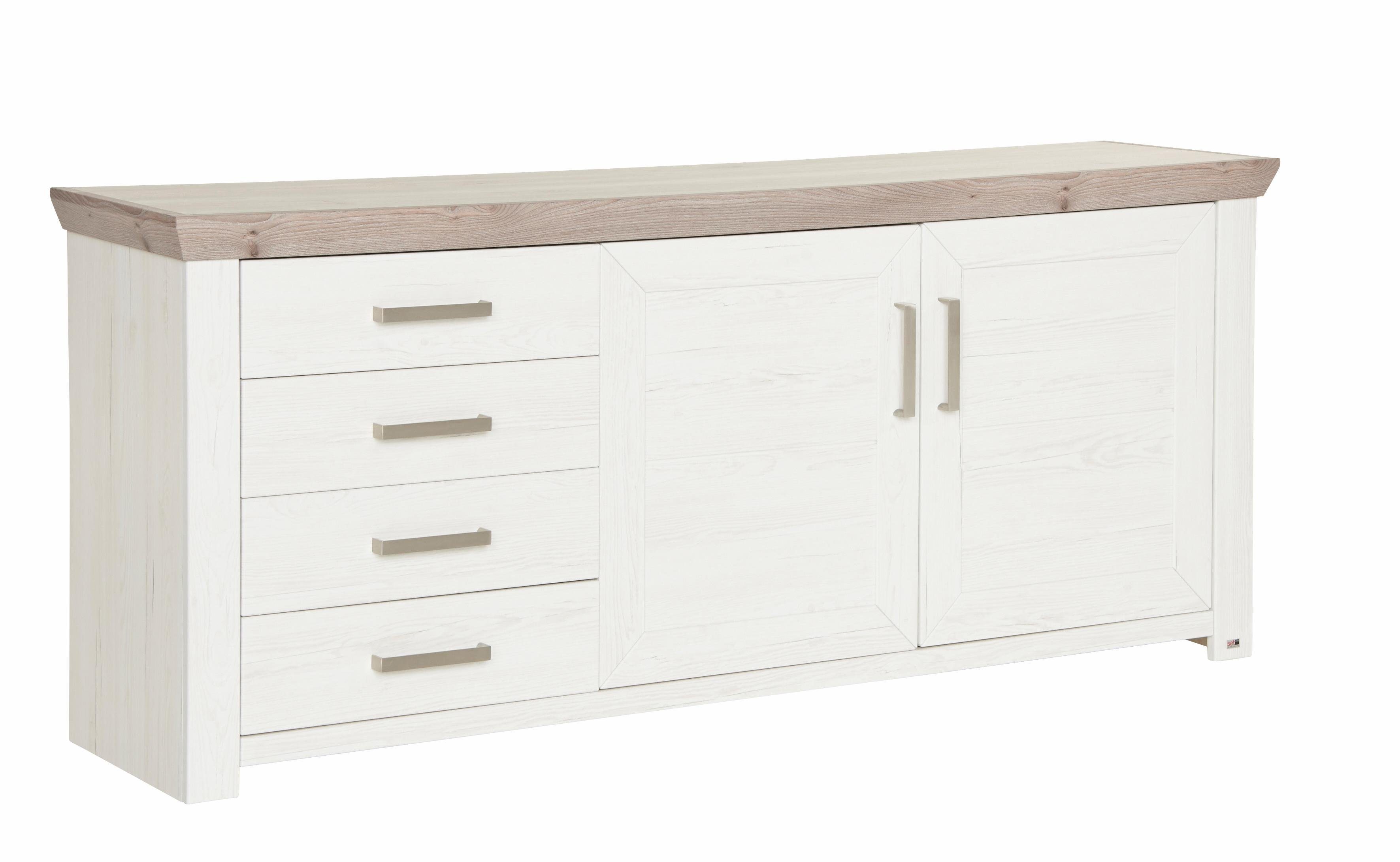 set one by Musterring Dressoir York Type 51, met veel opbergruimte, handvat zilverkleur, B 184 x H 79 cm