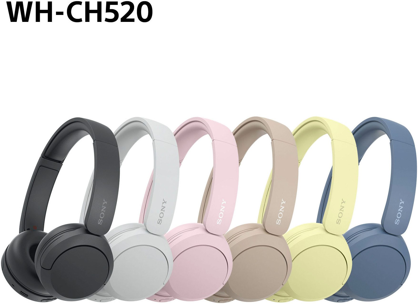 Sony Bluetooth-hoofdtelefoon WHCH520 200 uur max. accuduur (standby)