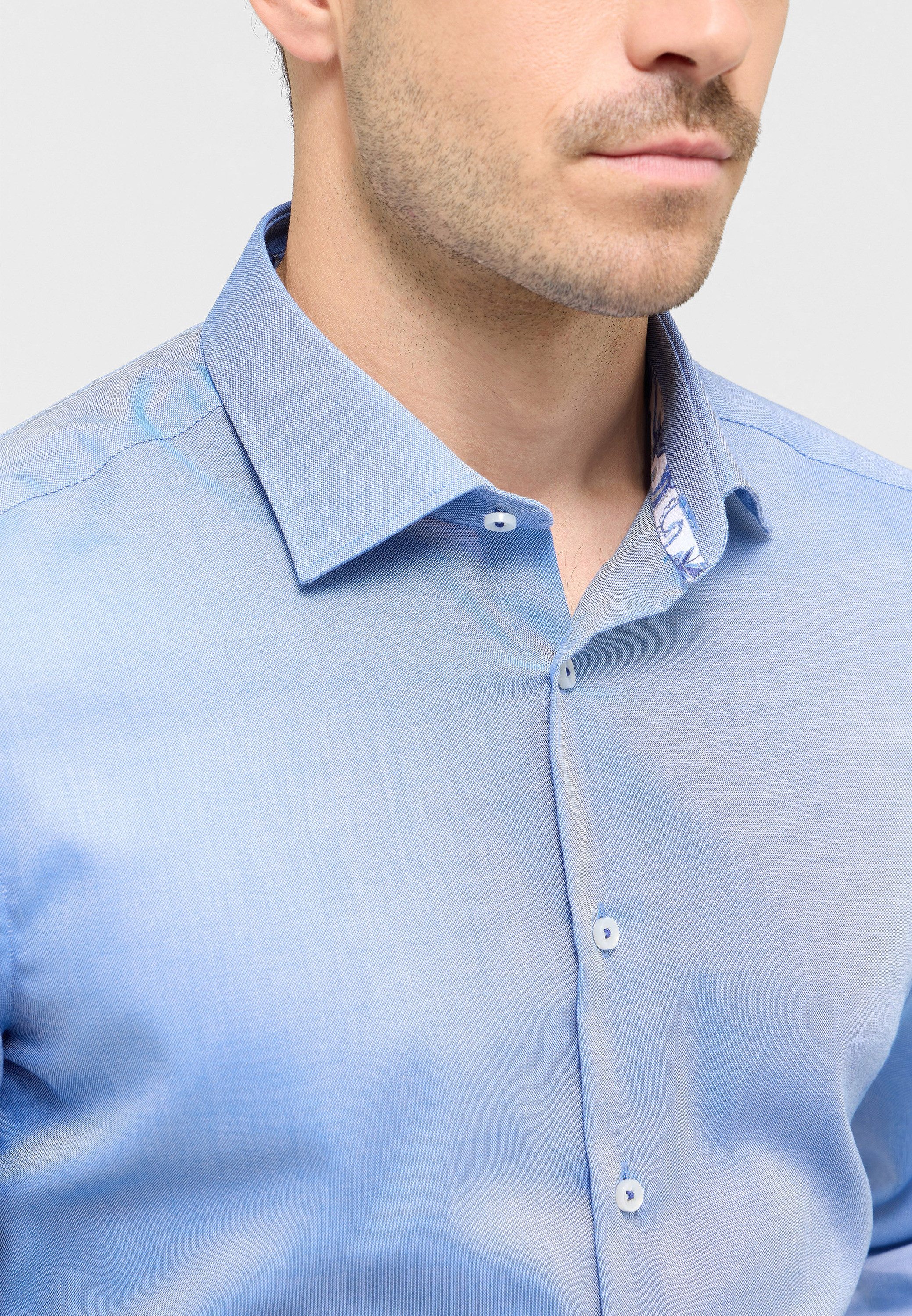 Eterna Overhemd met lange mouwen Slim fit NON IRON (strijkvrij)