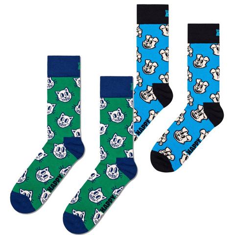 NU 20% KORTING: Happy Socks Sokken Cat Socks (2 paar)