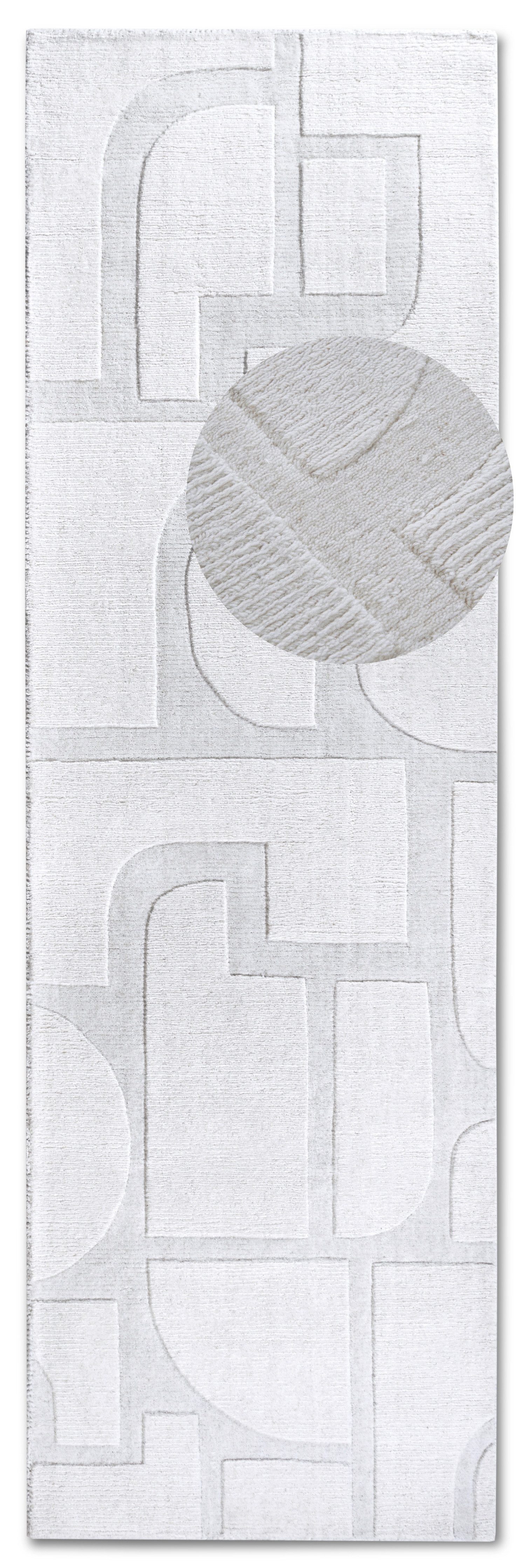 Villeroy & Boch Wollen kleed Alexis Handgeweven, wol, natuur, woonkamer, geometrie, boho, design