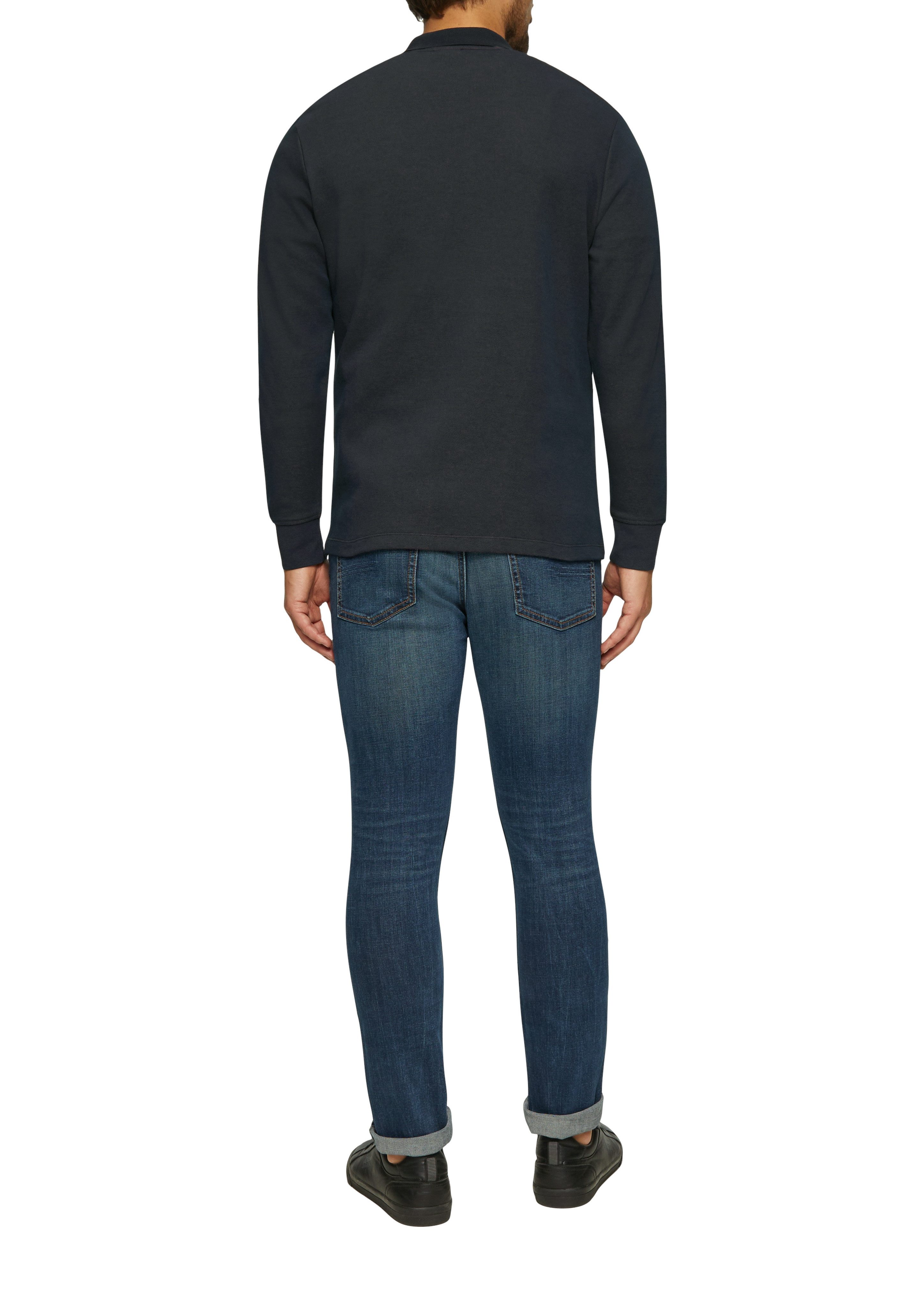 s.Oliver Poloshirt met lange mouwen met logo-badge