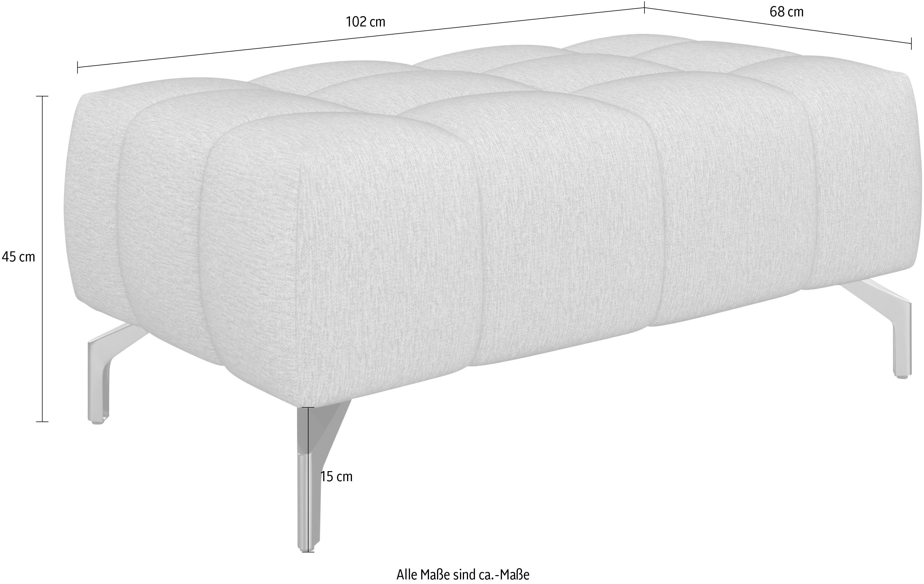 sit&more Hocker Blauw met zwarte poten