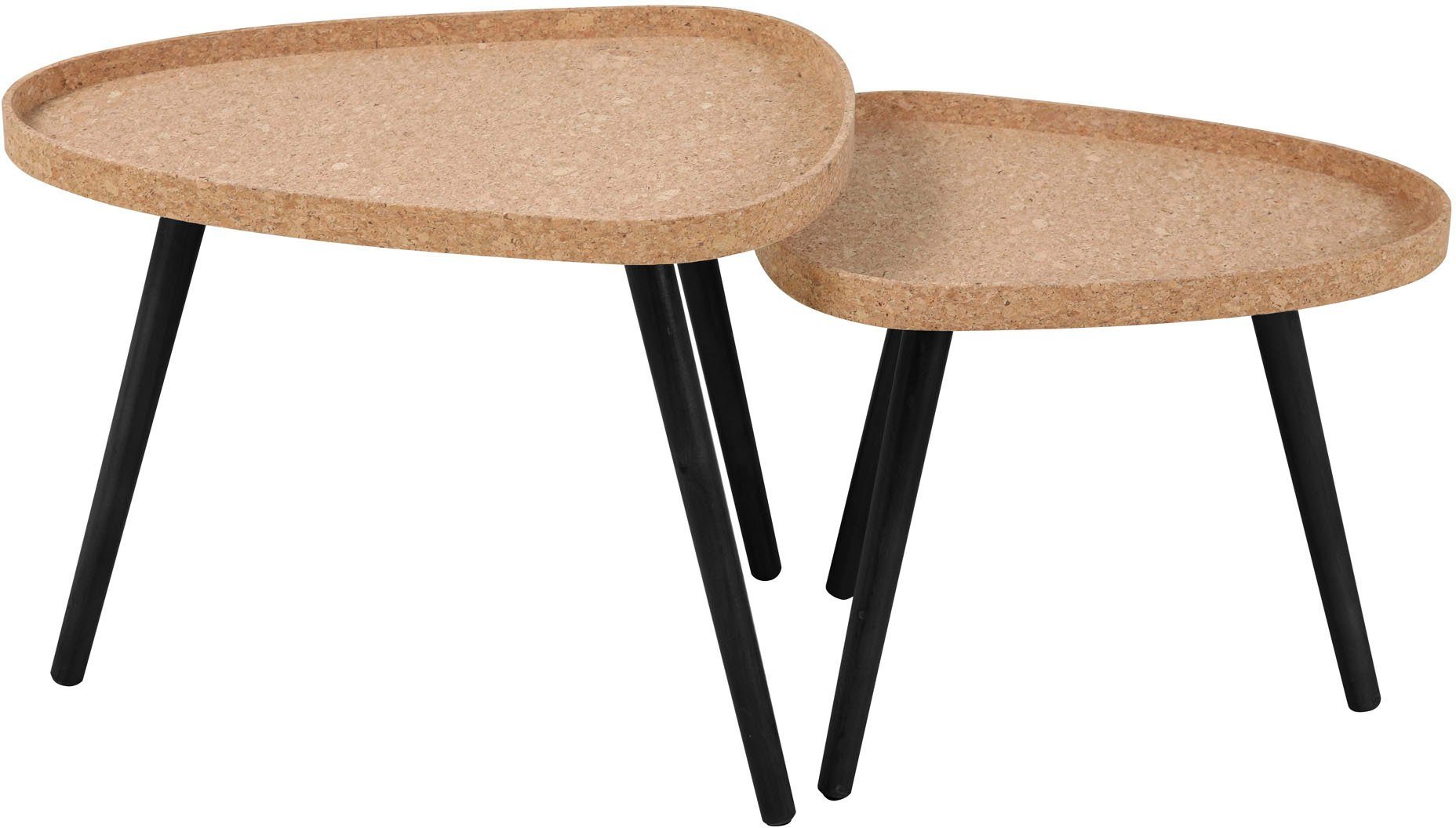 INOSIGN Bijzettafel Tafelblad van kurk (2 stuks)