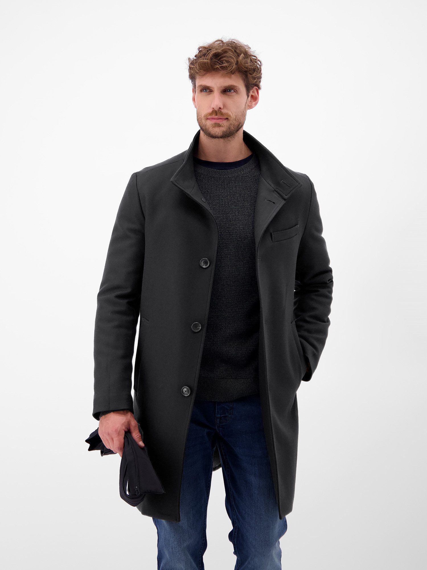 Lerros Wollen jas LERROS Heren-Wollen jas met uitneembaar gilet