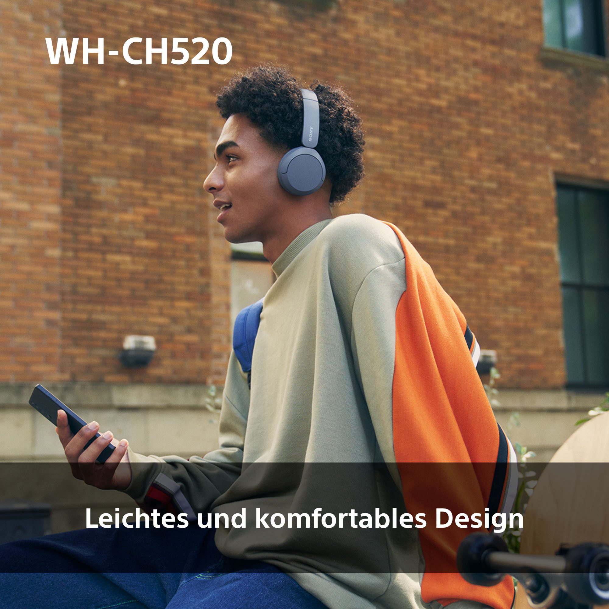 Sony Bluetooth-hoofdtelefoon WHCH520 200 uur max. accuduur (standby)