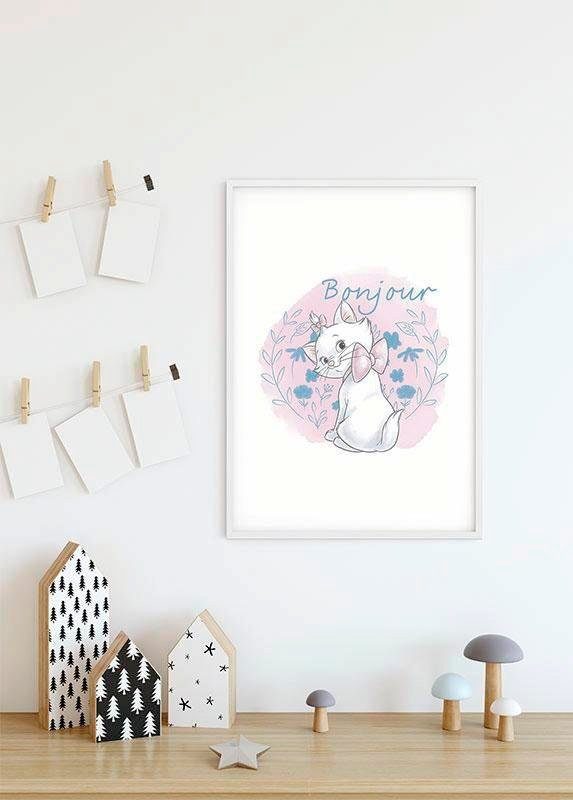 Komar Wanddecoratie Aristocats Marie Wanddecoratie voor de kinderkamer - zonder lijst (1 stuk)