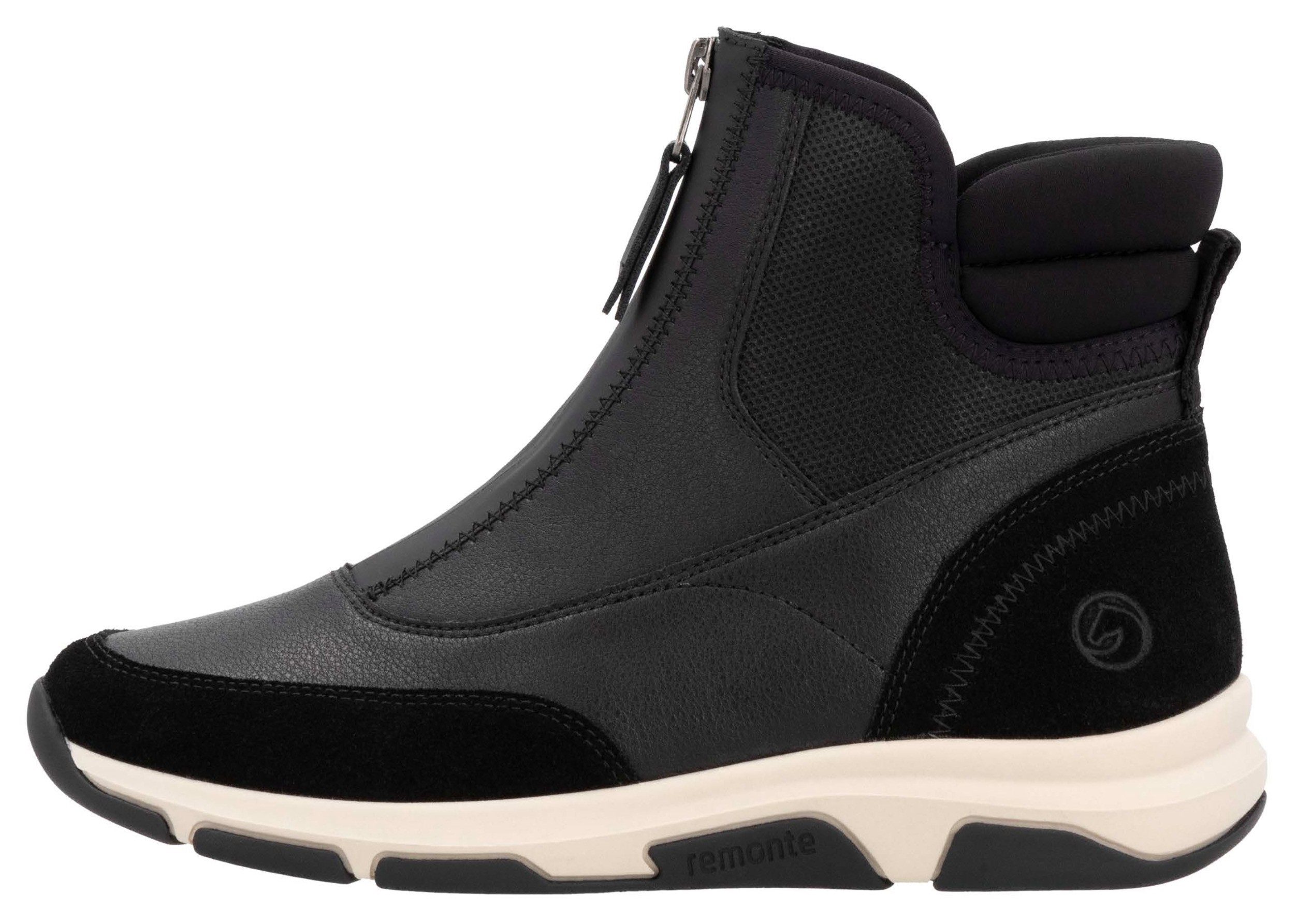 Remonte Winterlaarzen sleehak, winterenkellaarsjes, high top sneaker met schapenwol voering