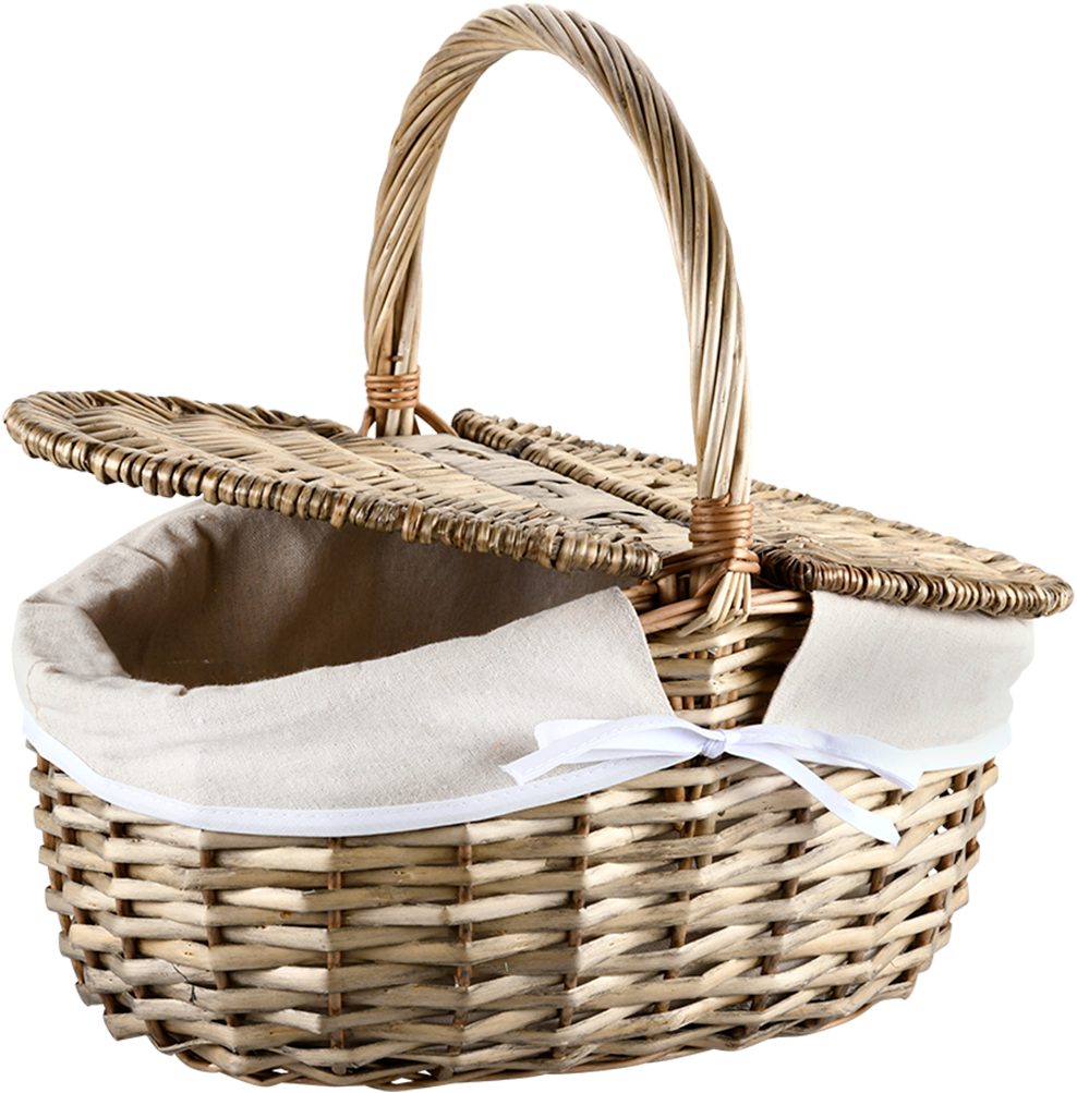 KESPER for kitchen & home Boodschappenmand Picknickmand met textielvoering, bruin (1-delig)