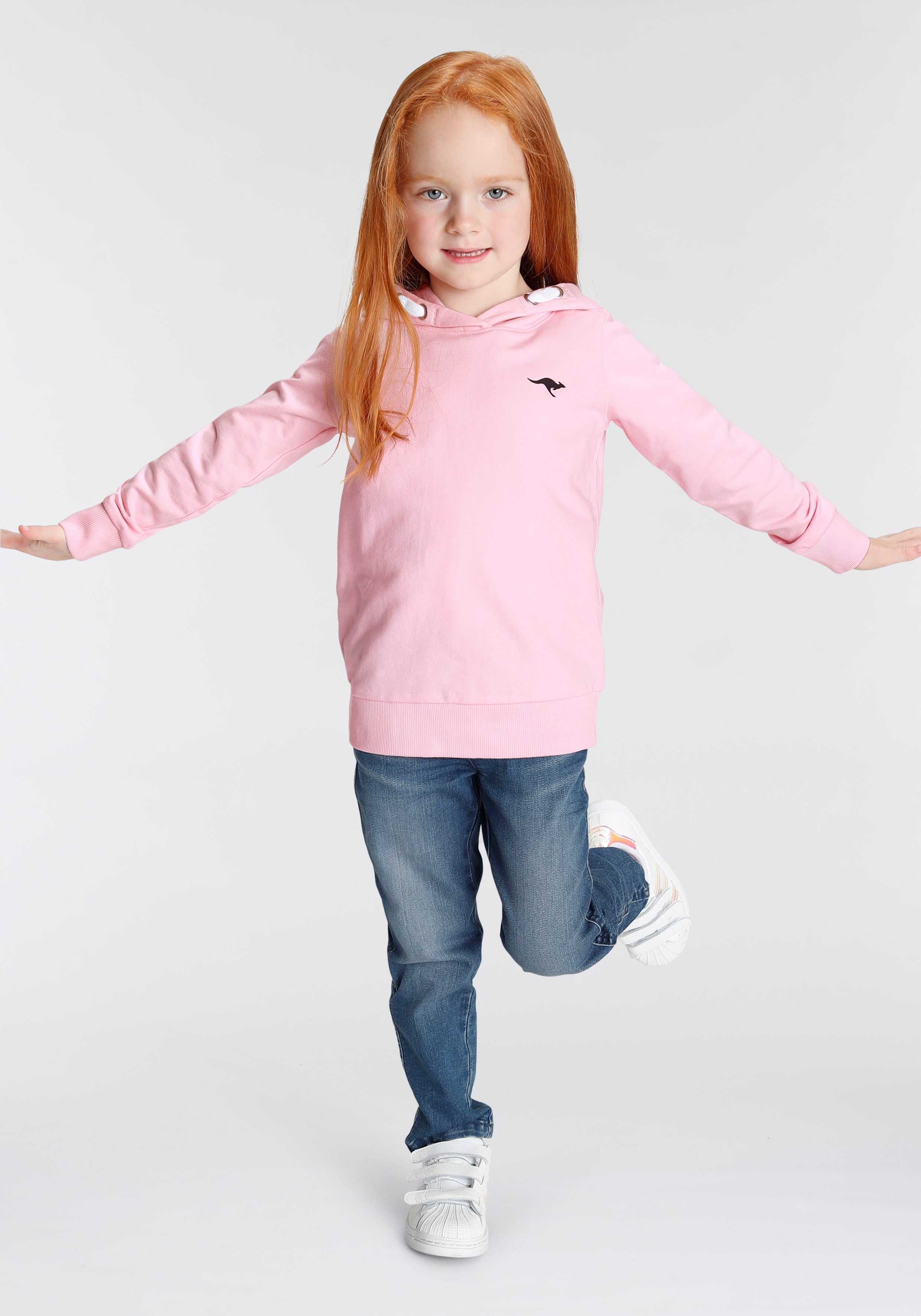 KangaROOS Hoodie Kleine meisjes Lange mouwen, heuplange basic pasvorm, stijlvolle print