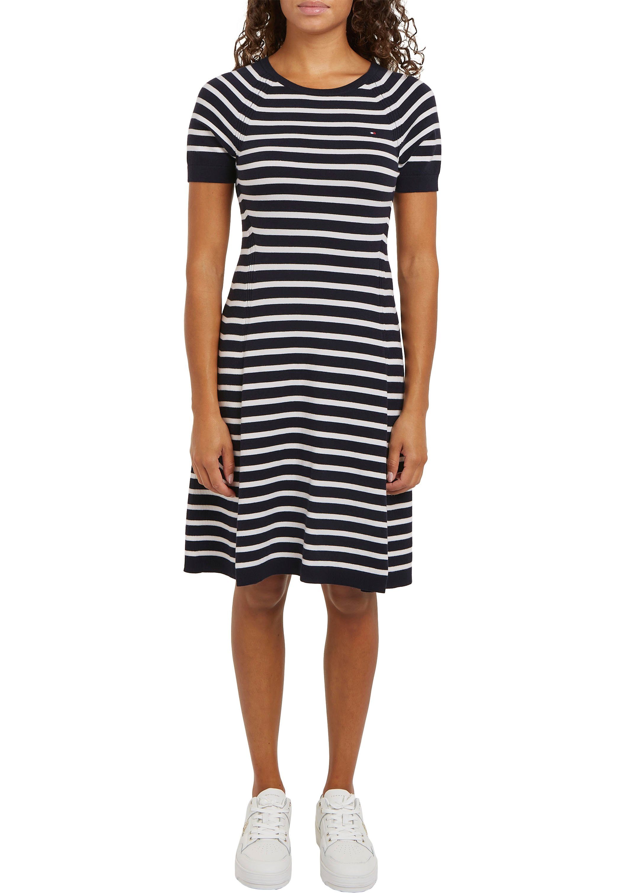 Tommy Hilfiger Jerseyjurk CO JERSEY STITCH F&F DRESS met logoborduursel op borsthoogte
