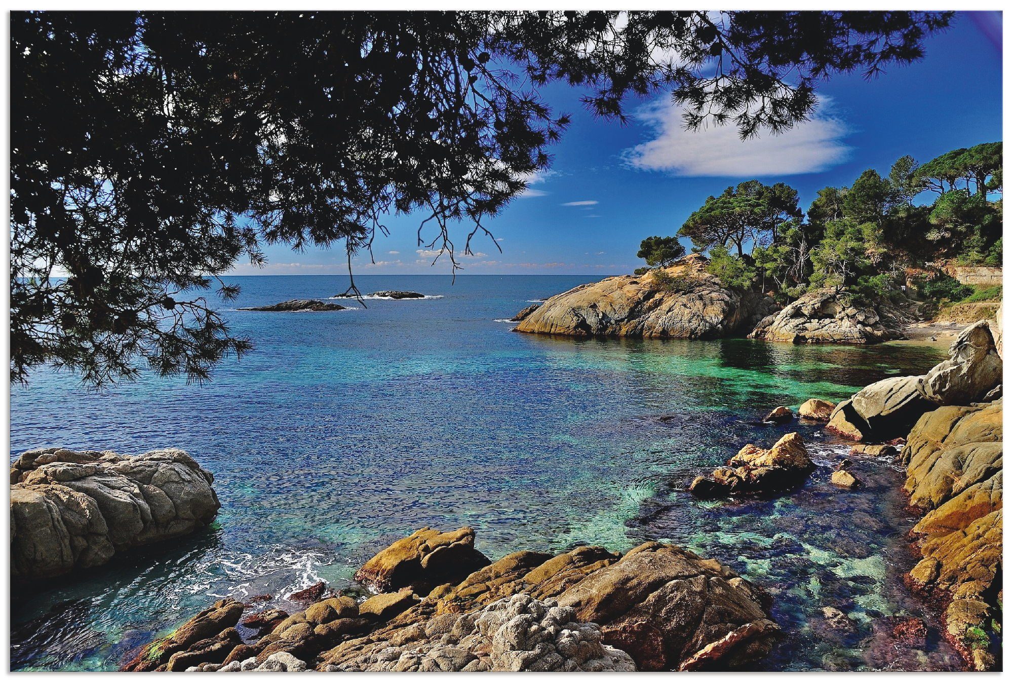 Artland Artprint Kleuren van de Costa Brava in vele afmetingen & productsoorten - artprint van aluminium / artprint voor buiten, artprint op linnen, poster, muursticker / wandfolie