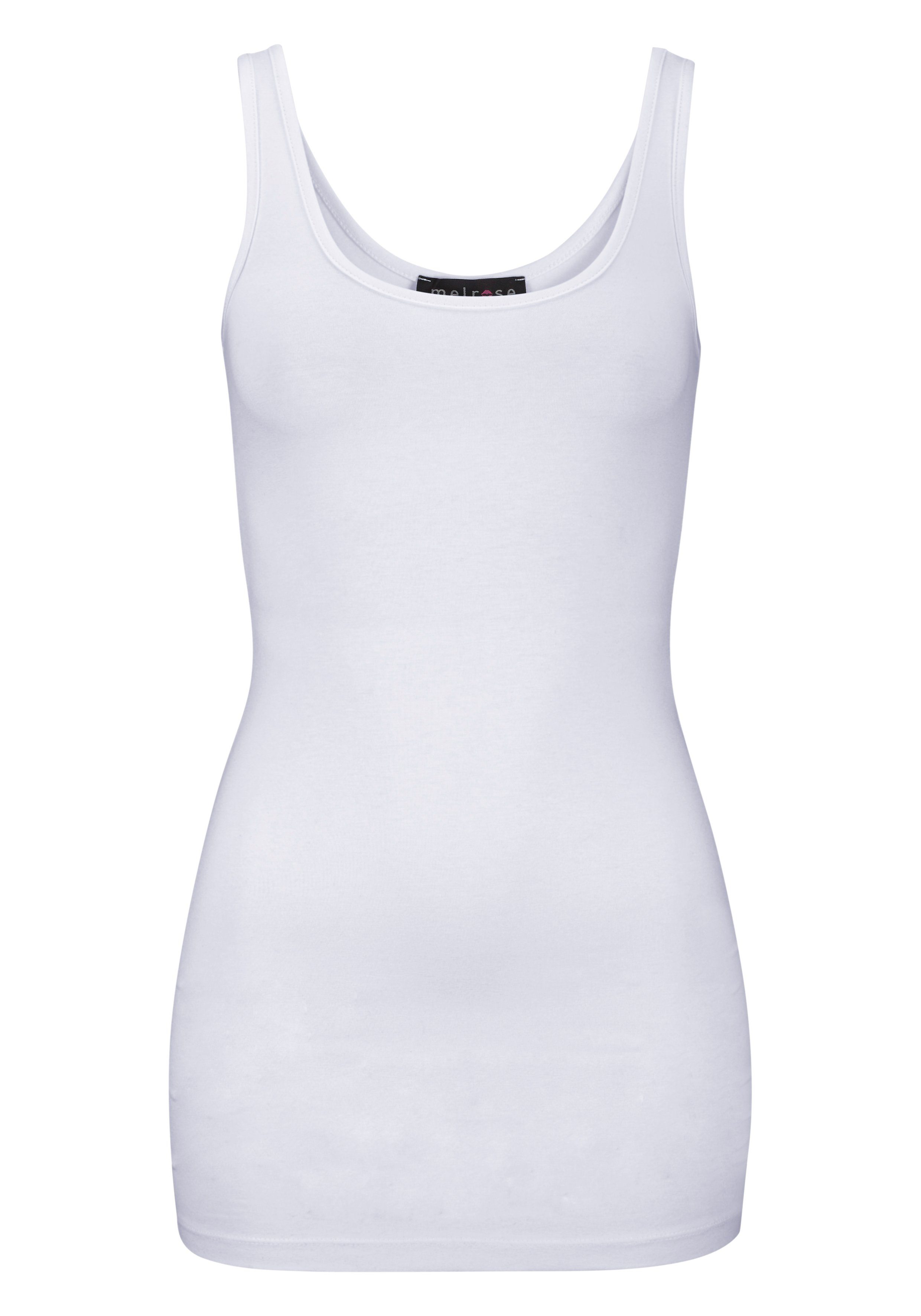 Melrose Lange top met stijlvol glitter-logo op de rug (set, 2-delig)