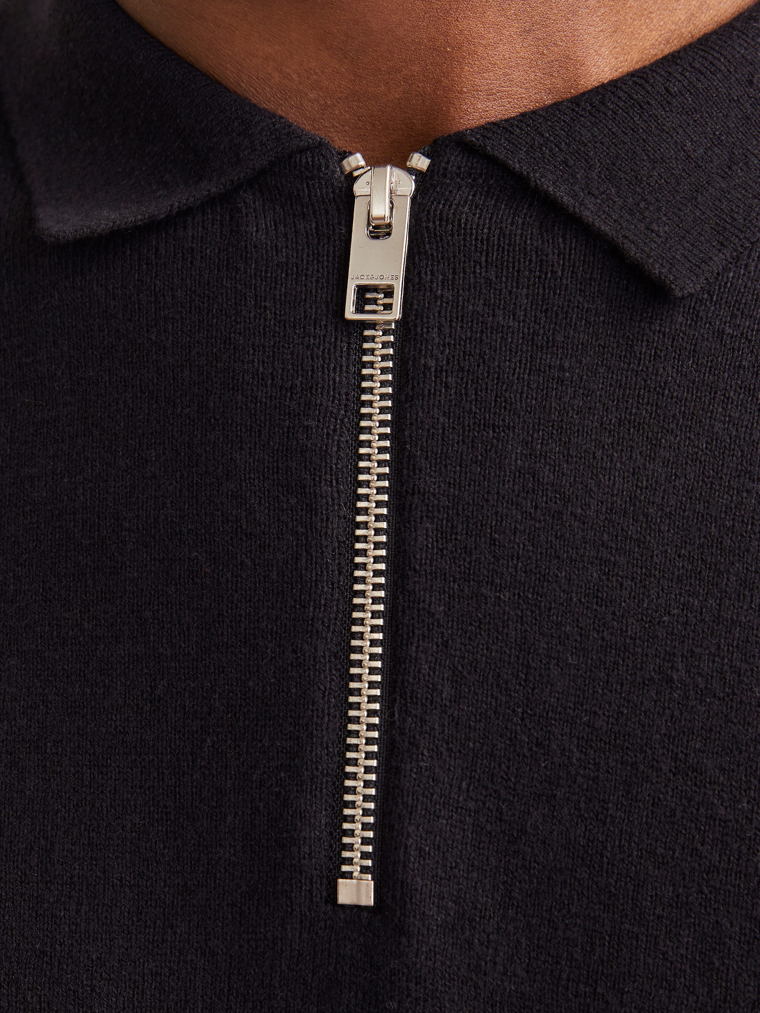 Jack & Jones Trui met polokraag JJEEMIL KNIT POLO HALF ZIP LS NOOS