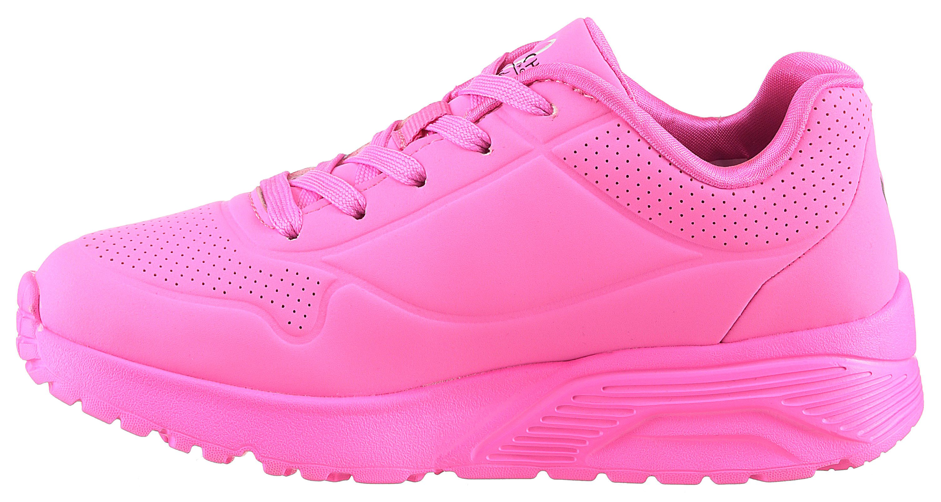 Skechers Sneakers UNO LITE-METALLIC LOVE , wedge-veterschoen, skech-air functie, maat sjabloon om te downloaden