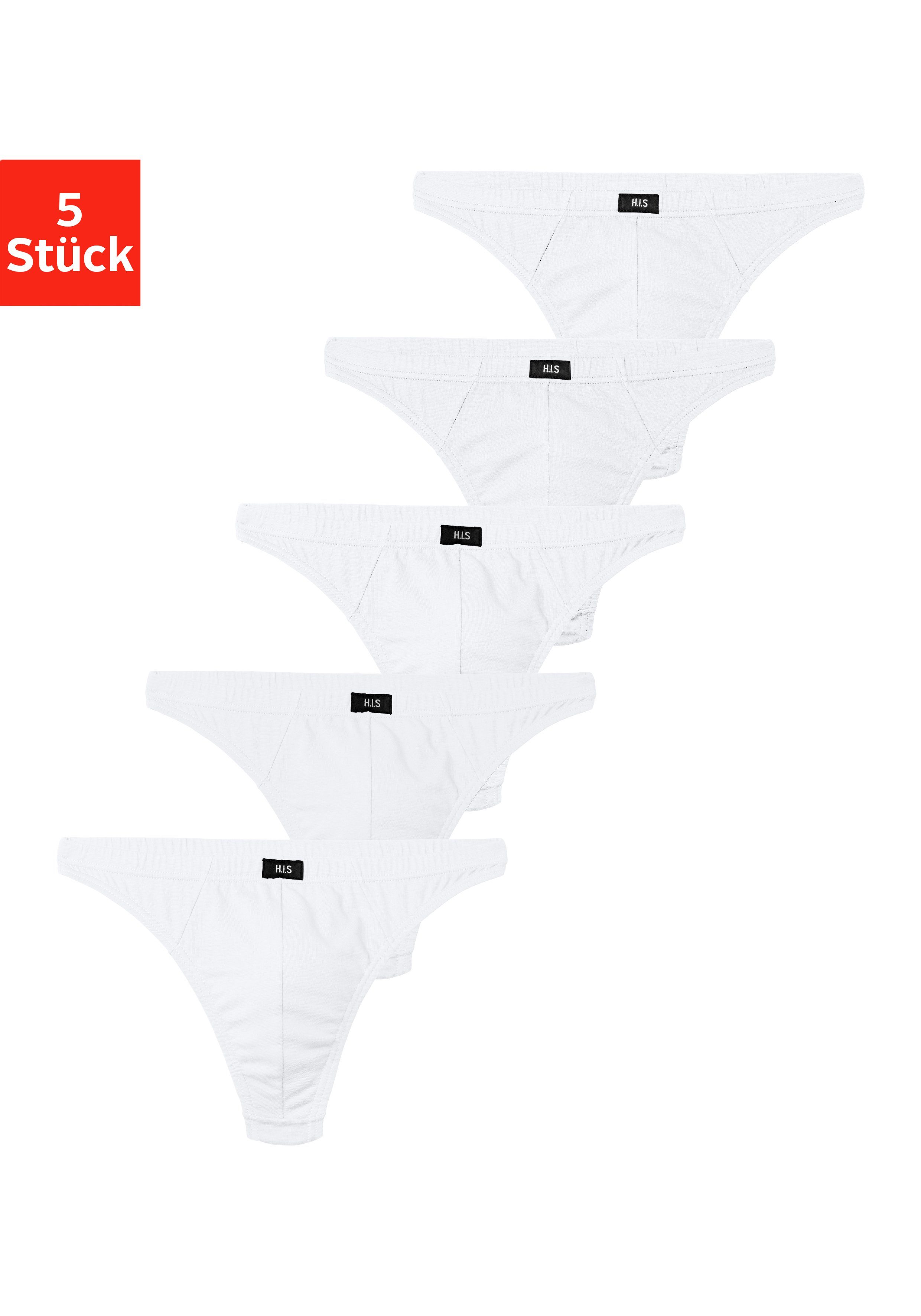 H.I.S String Heren onderbroek in katoen-stretchkwaliteit (set, 5 stuks)
