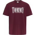 tommy jeans t-shirt tjm clsc essential serif tee rood