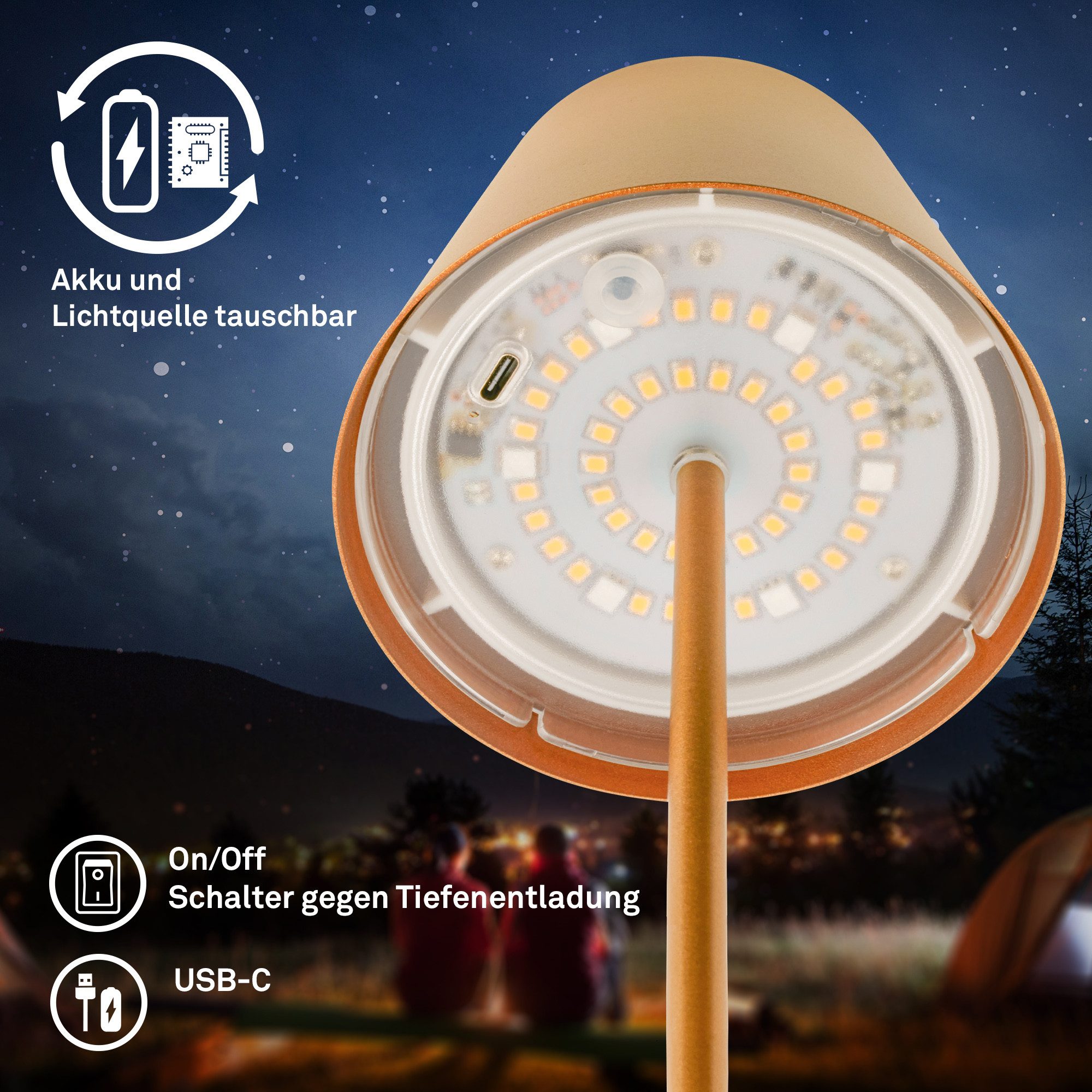 Briloner Leuchten Led-tafellamp Calida