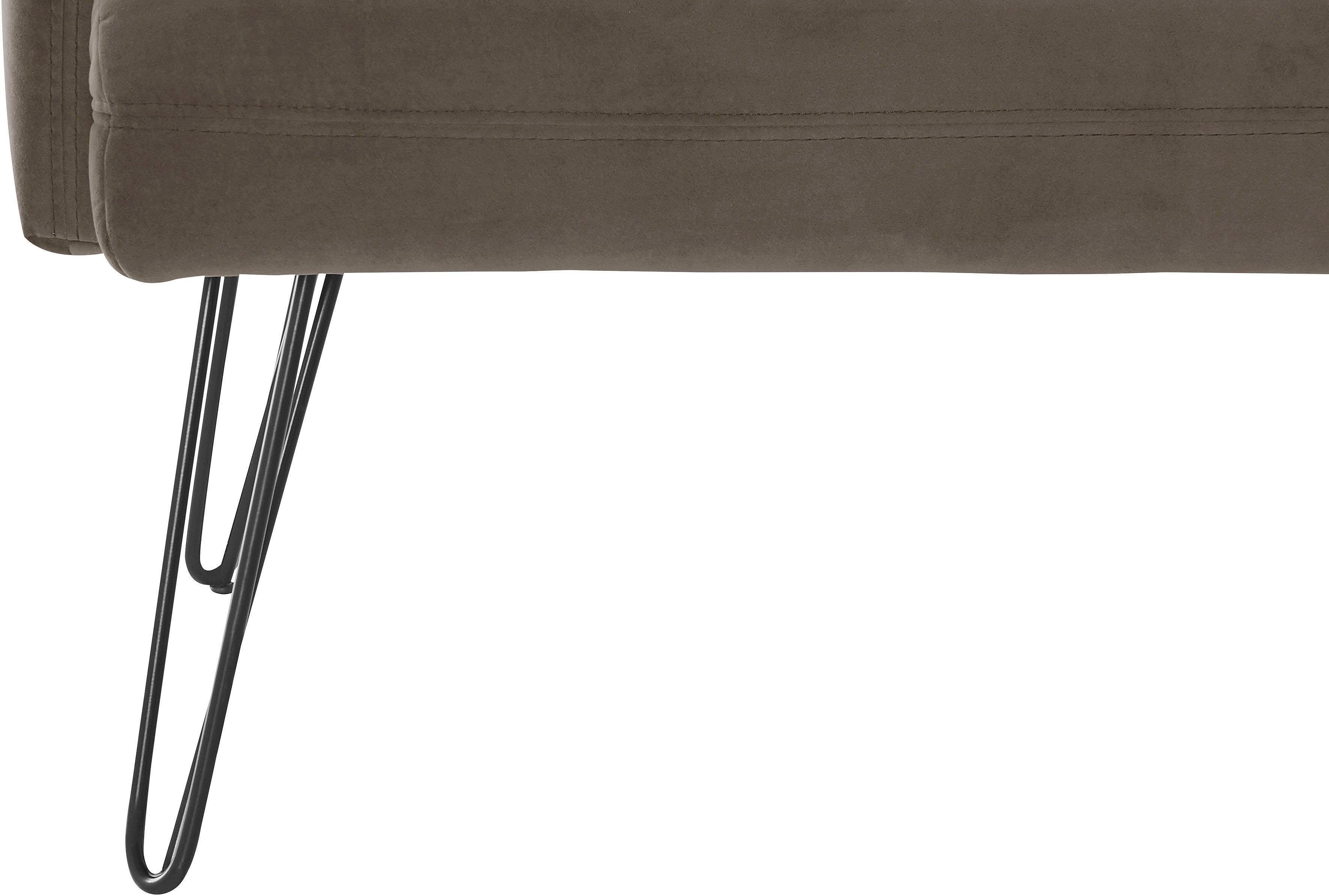 exxpo - sofa fashion Hoekbank Doppio, Chesterfield look, comfortabel en handig, hoge designvoeten
