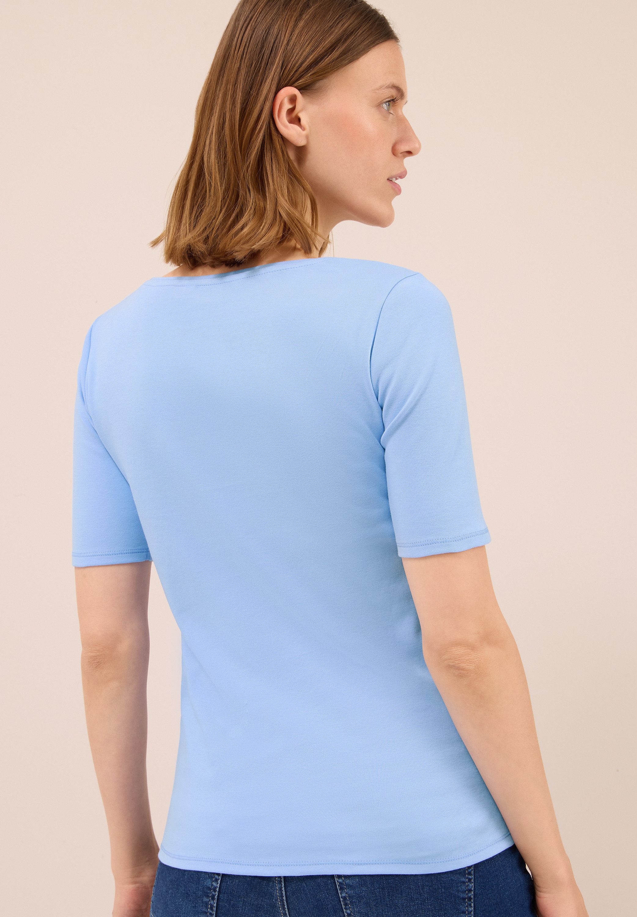 Cecil Shirt met ronde hals Stijl Lena met korte mouwen