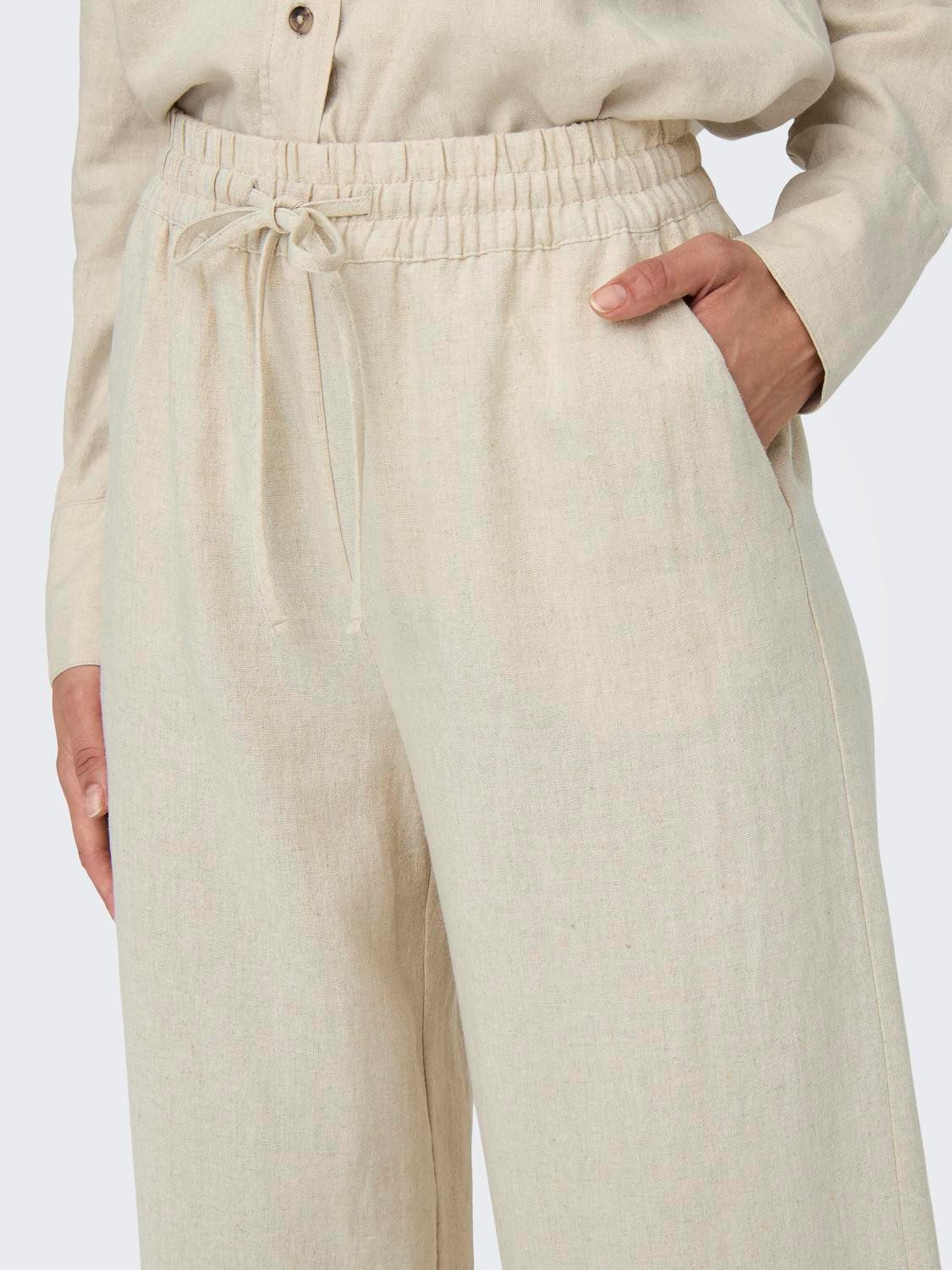 JDY Culotte JDYSAY LINEN HW WIDE PANT WVN NOOS