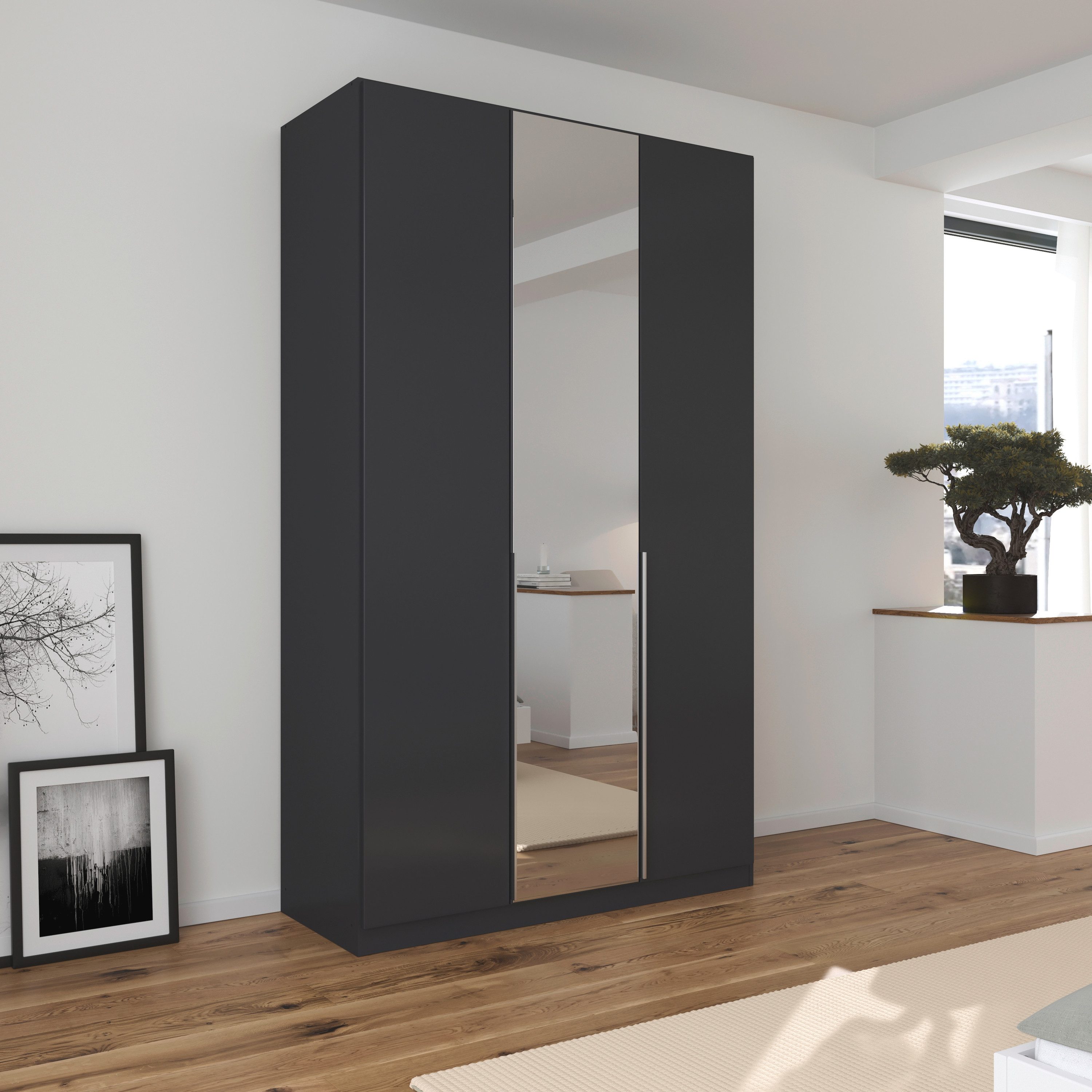 rauch Draaideurkast Kledingkast kast garderobe AGORDO met decor- of hoogglansfront doordachte binnenuitrusting, in 6 breedtes en 2 hoogtes made in germany
