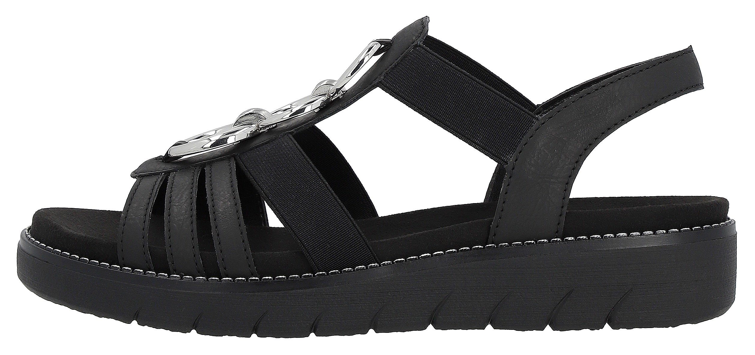 Remonte Sandalen zomerschoen, sandaal, sleehak, met praktische elastieken