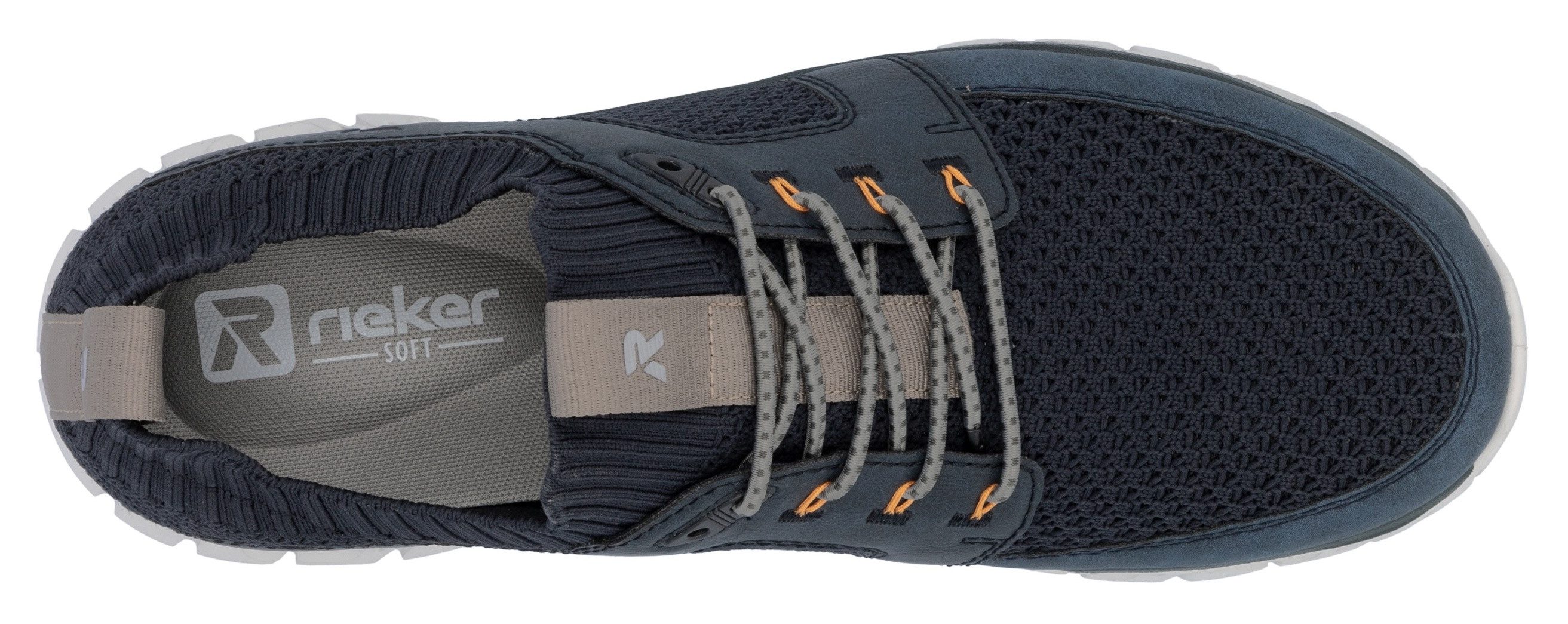 RIEKER Sport Slip-on sneakers , lage schoen, vrijetijdsschoen, slipper met modieuze loopzool