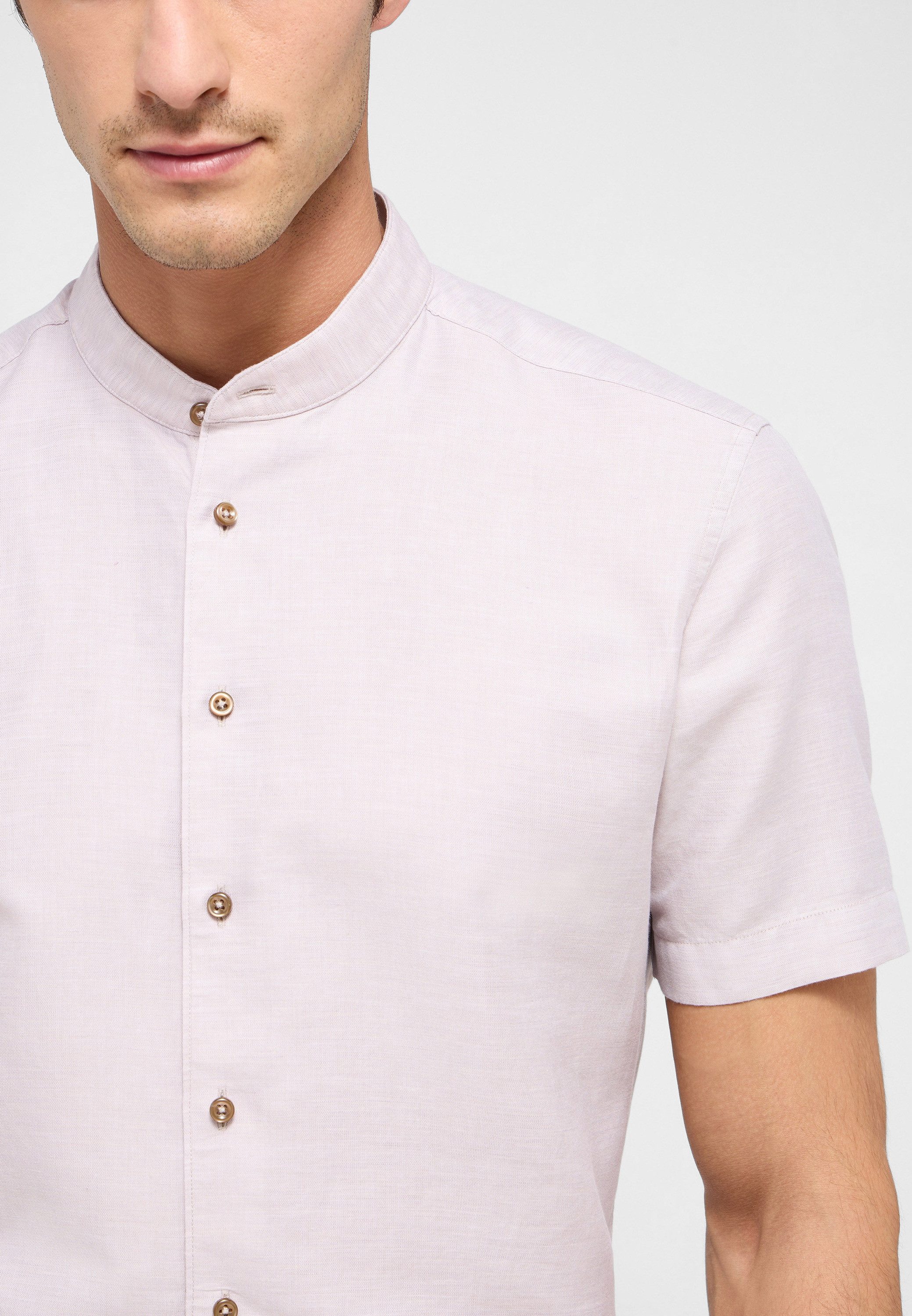 Eterna Overhemd met korte mouwen Slim fit EASY IRON (gemakkelijk te strijken)