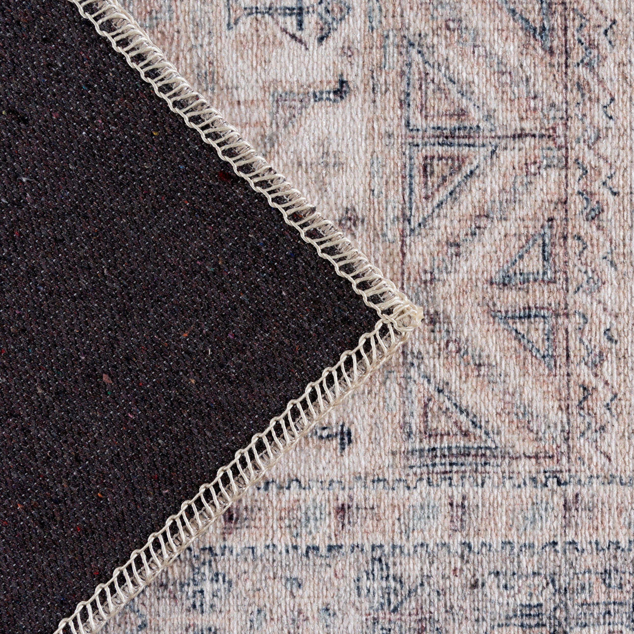 Sehrazat Vloerkleed Vintage 3550 Korte pool, wasbaar, chenille met katoen, woonkamer