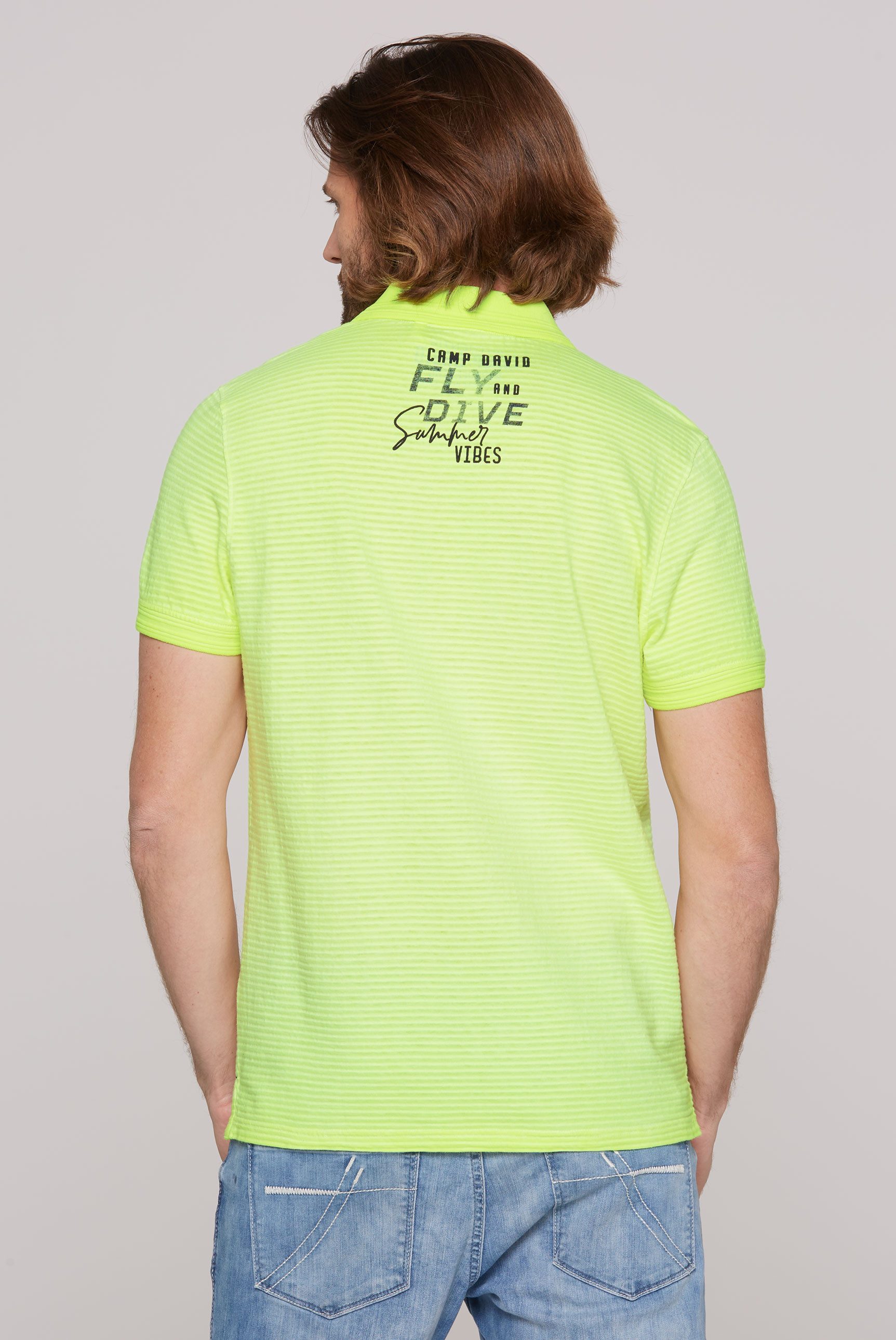 CAMP DAVID Poloshirt met logoprint