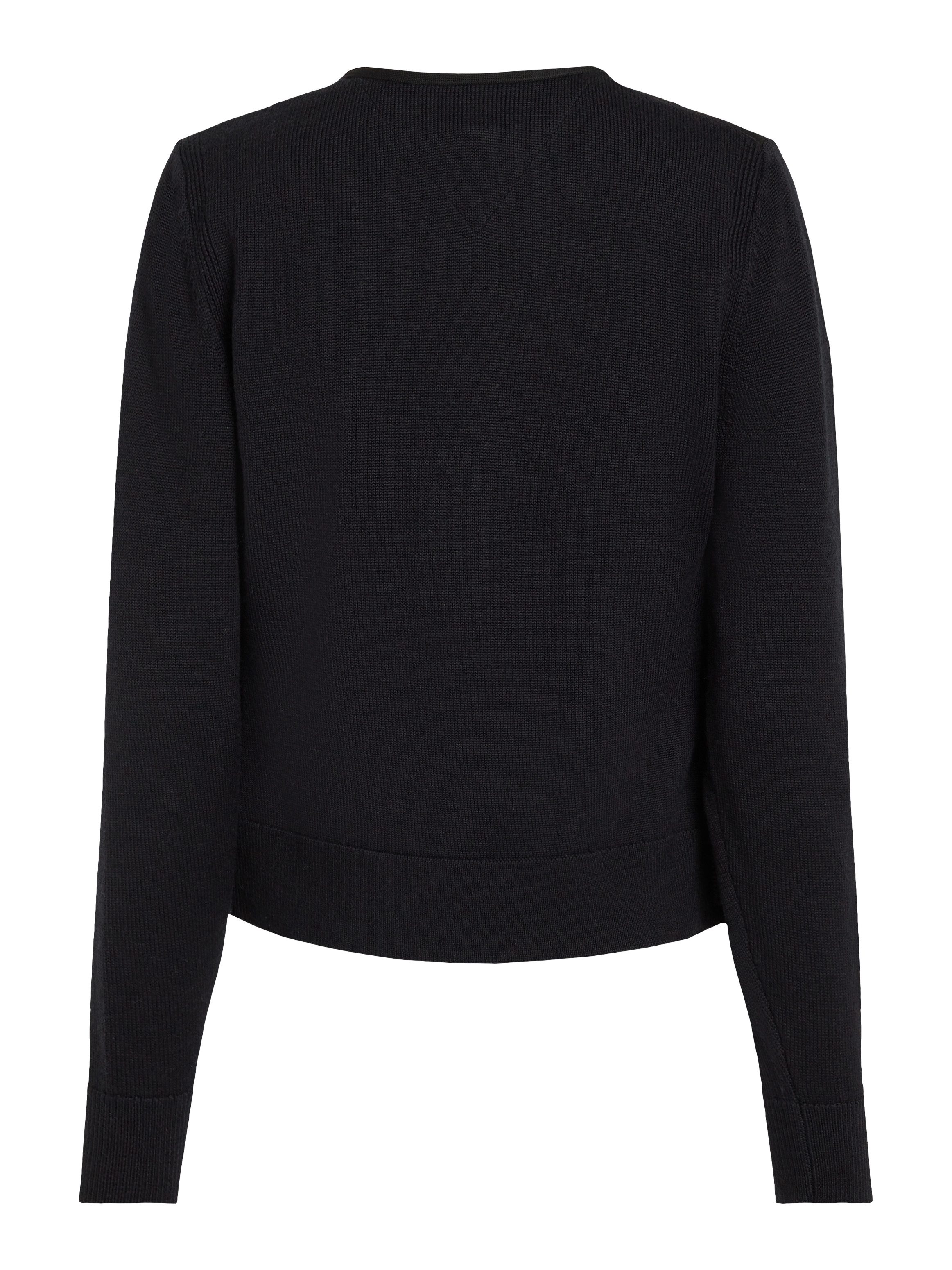 Tommy Hilfiger Gewatteerde jas UL DOWN KNIT MIX JKT met brei-inzetten patch