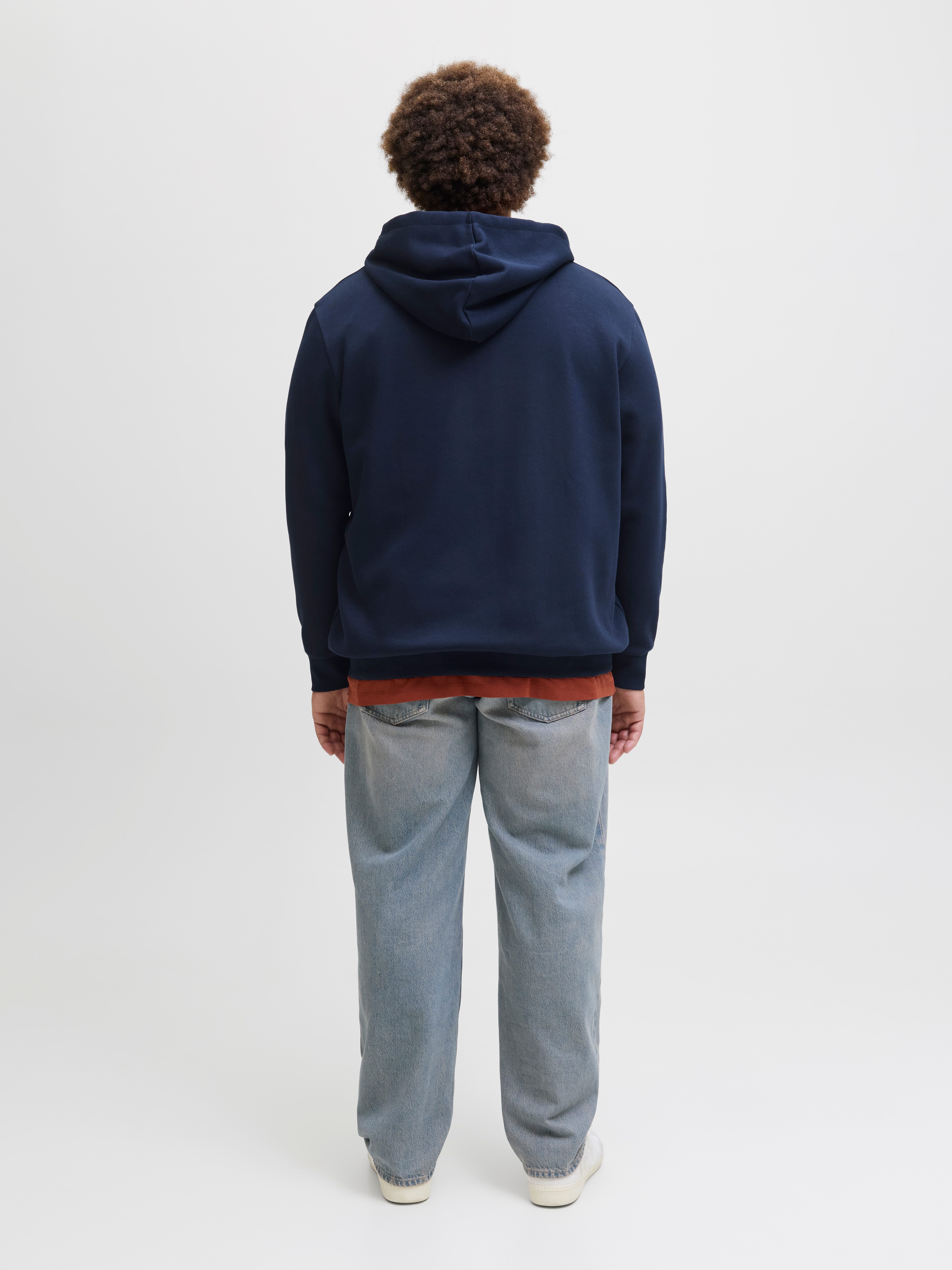 Jack & Jones PlusSize Hoodie JJELOGO SWEAT ZIP HOOD 2 COL AW25 PLS
