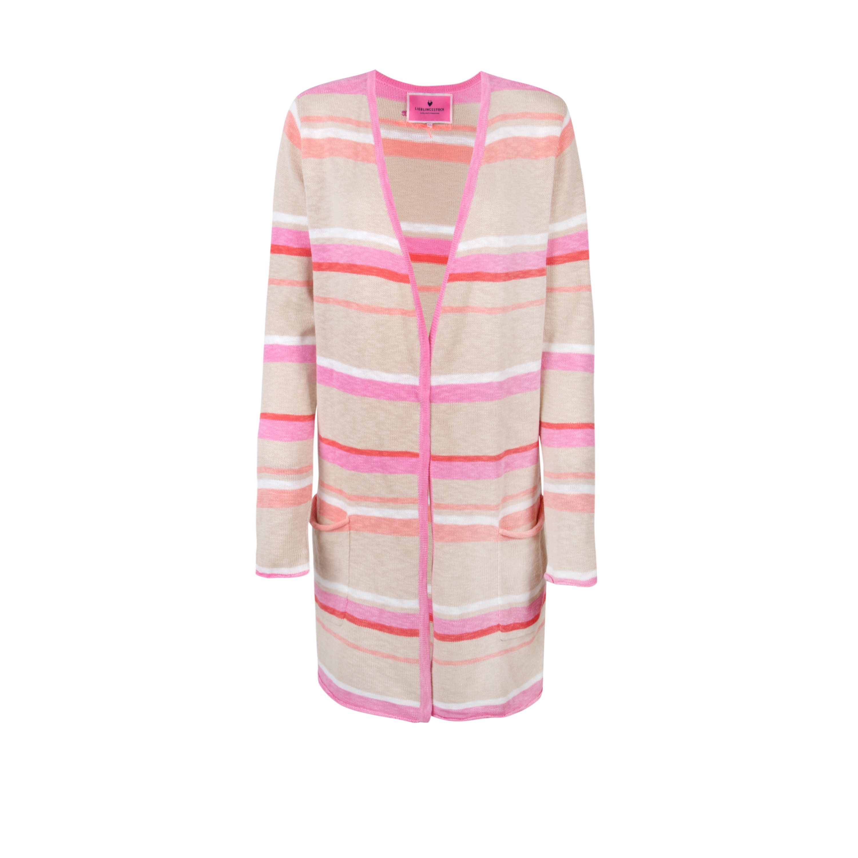 Lieblingsstück Lang vest SinaL met all-over streepdesign