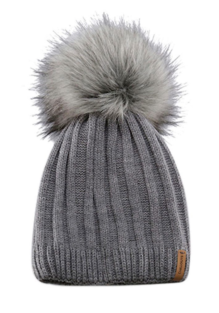 Chillouts Pomponmuts Lorena Hat met afneembare faux-fur pompon