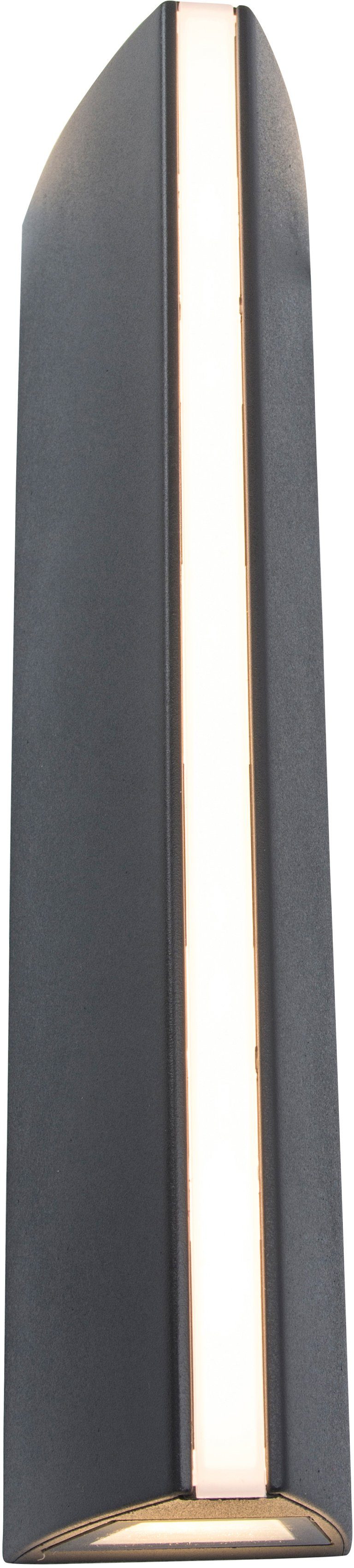 LUTEC Ledwandlamp voor buiten Luipaard (1 stuk) tuinlampen grijs
