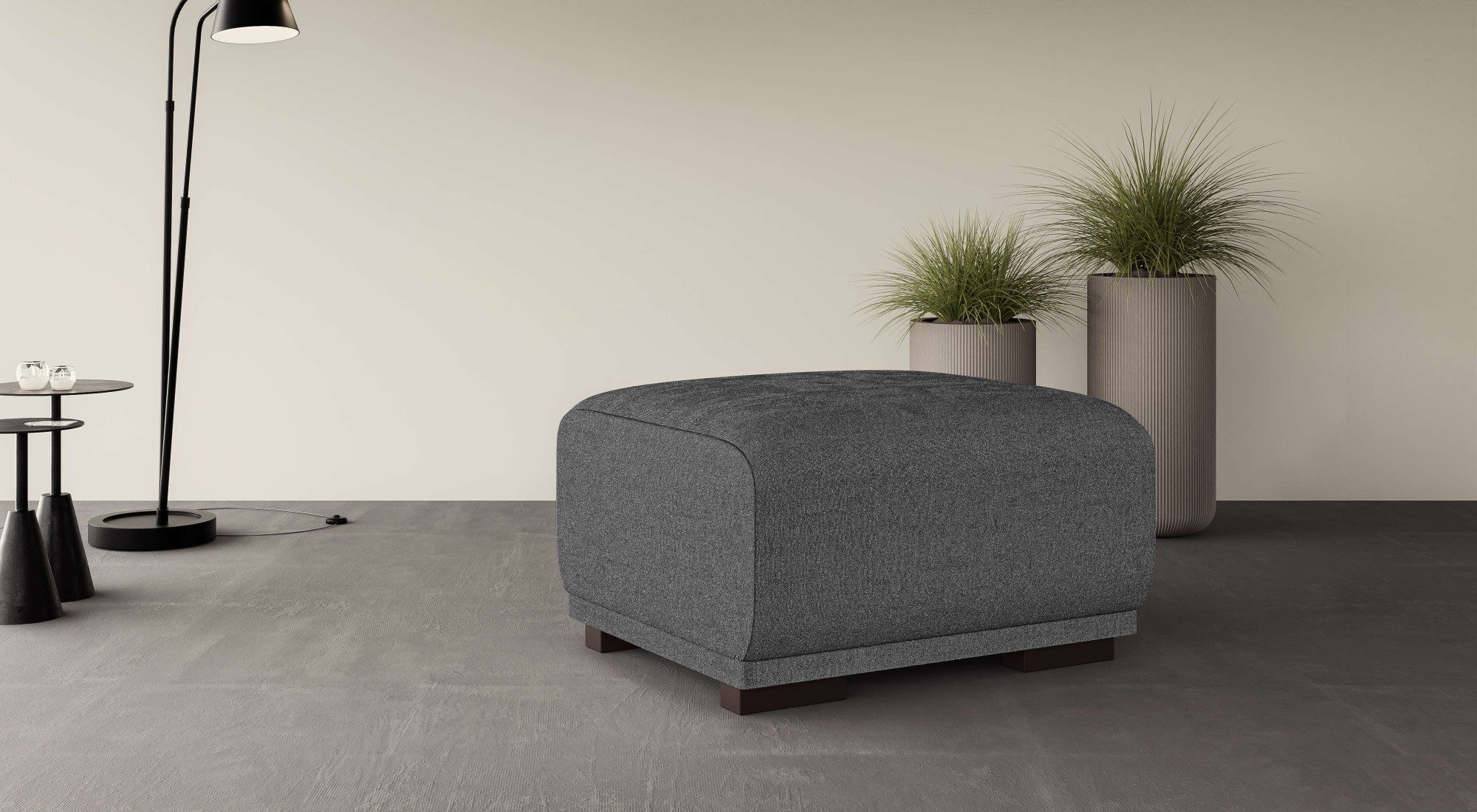 Home affaire Hocker BORNHOLM, kleine poef passend bij de serie, afmetingen B/D/H: 61/72/46 cm